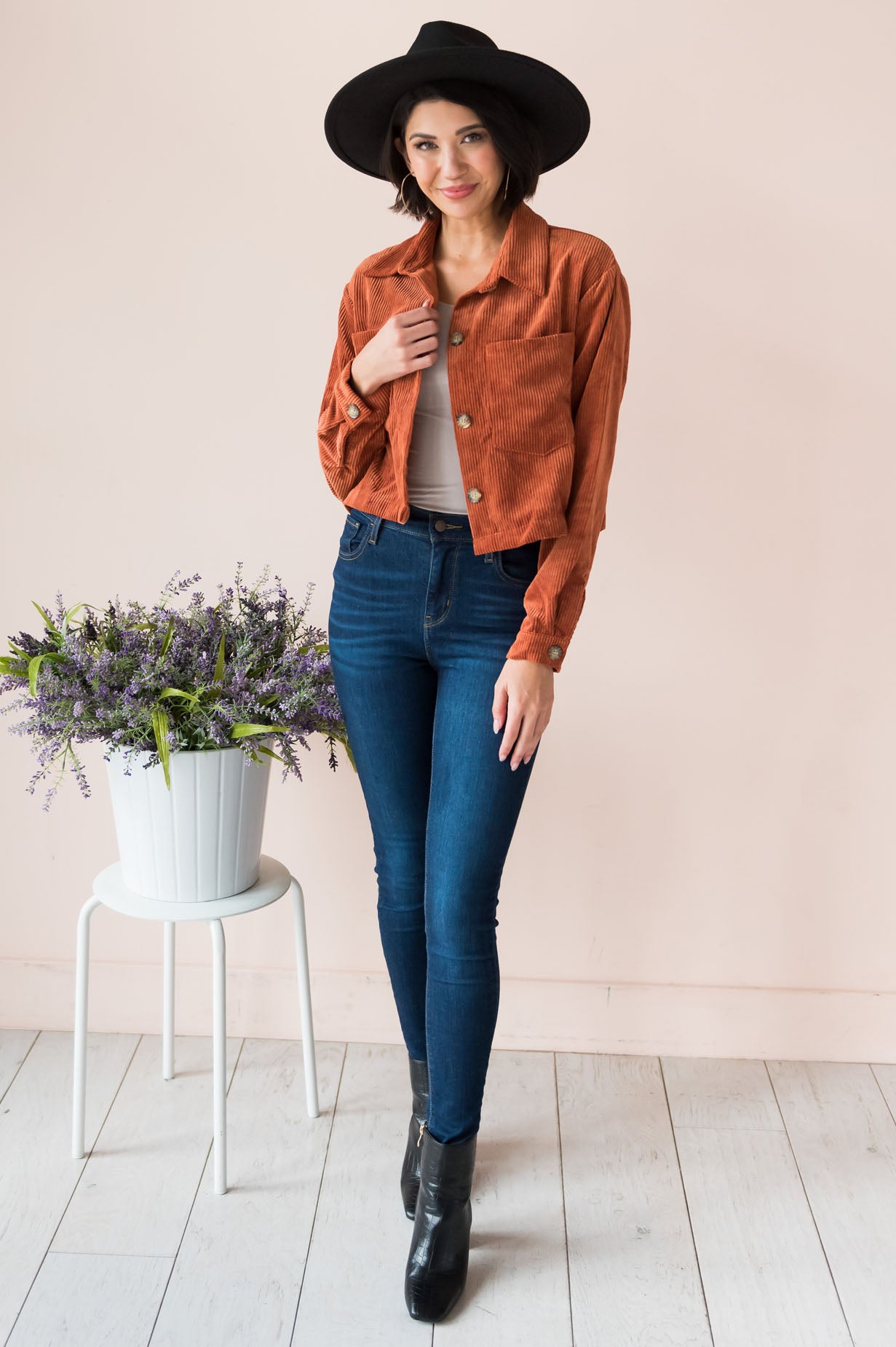 Trendy Vibes Modest Corduroy Jacket Modest Dresses vendor-unknown 