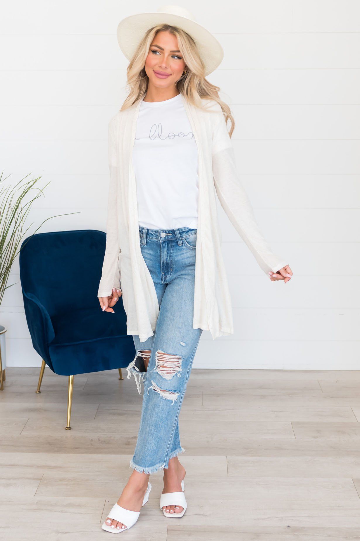 Weekend Retreat Modest Cardigan Tops vendor-unknown 