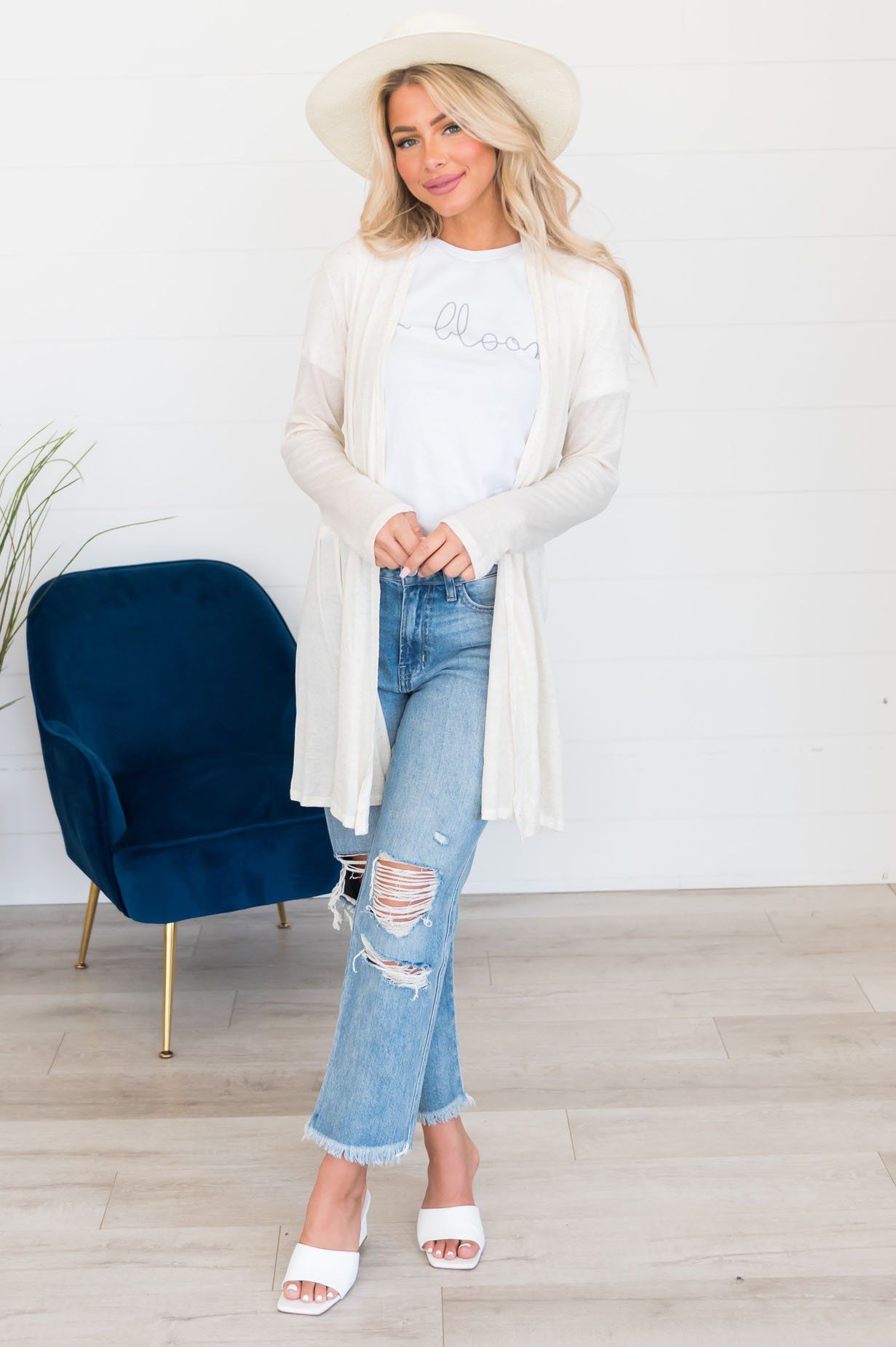 Weekend Retreat Modest Cardigan Tops vendor-unknown 