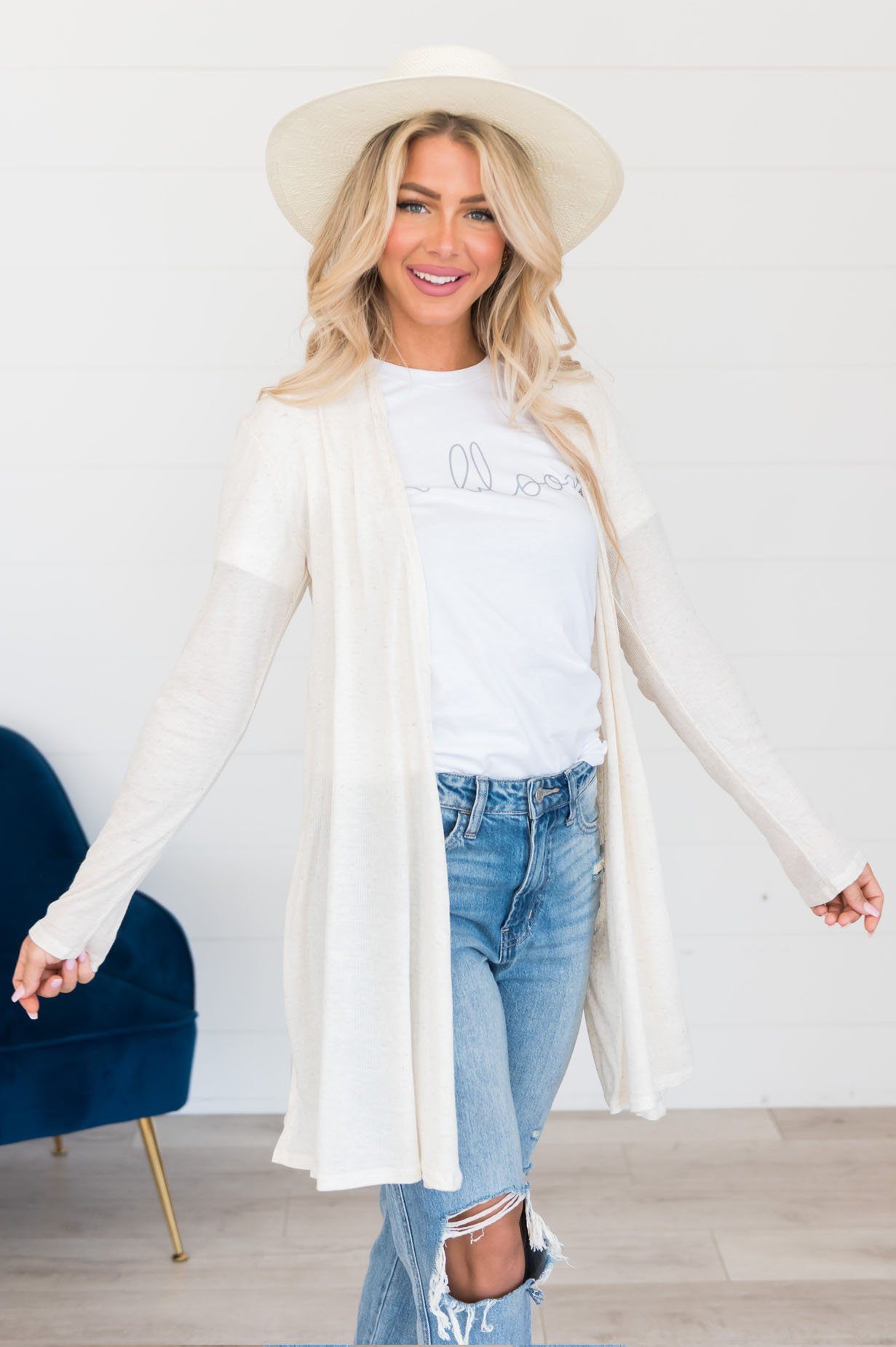 Weekend Retreat Modest Cardigan Tops vendor-unknown 