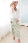 Ditzy Floral Textured Maxi Skirt Modest Dresses vendor-unknown