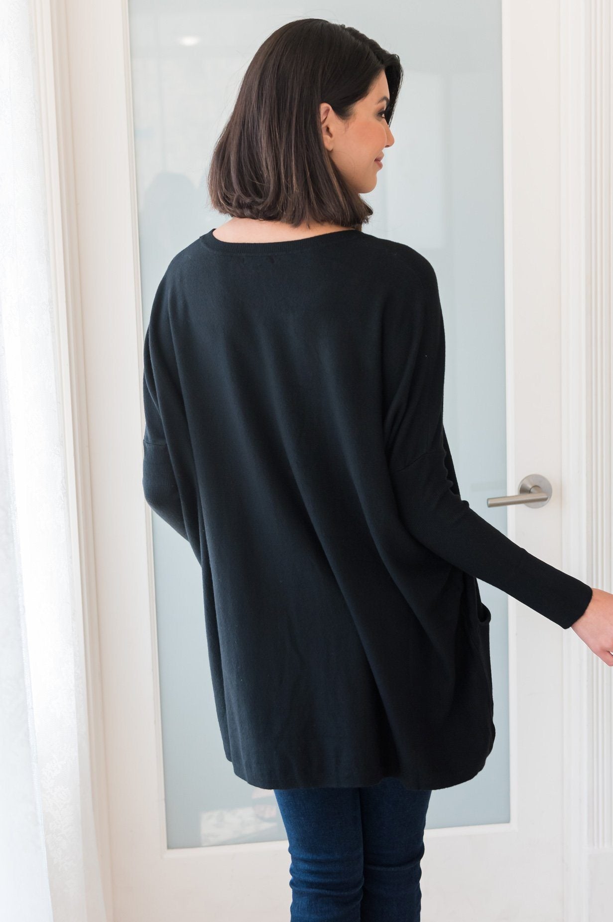 Casual Chic Modest Oversize Sweater Tops vendor-unknown 