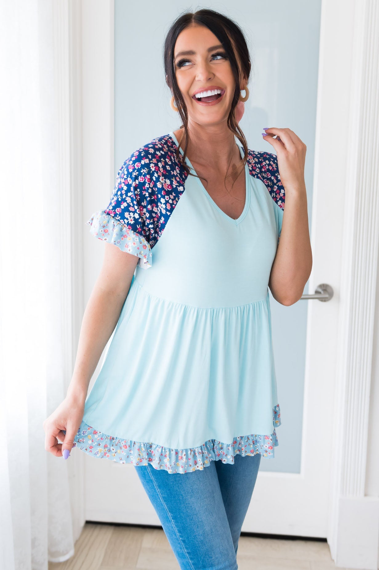 Beautiful Is Inside Modest Top Tops vendor-unknown 