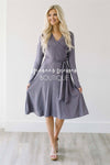 Dusty Lilac Wrap Dress Modest Dresses vendor-unknown S Dusty Lilac