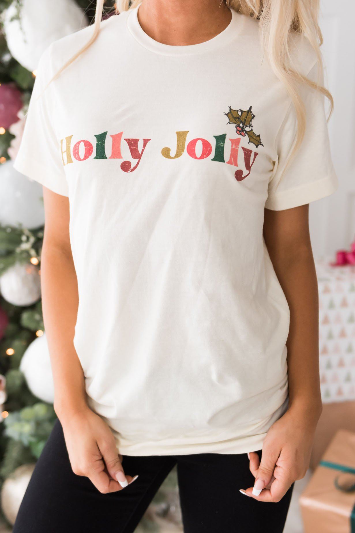 Holly Jolly Modest Tee Modest Dresses vendor-unknown 