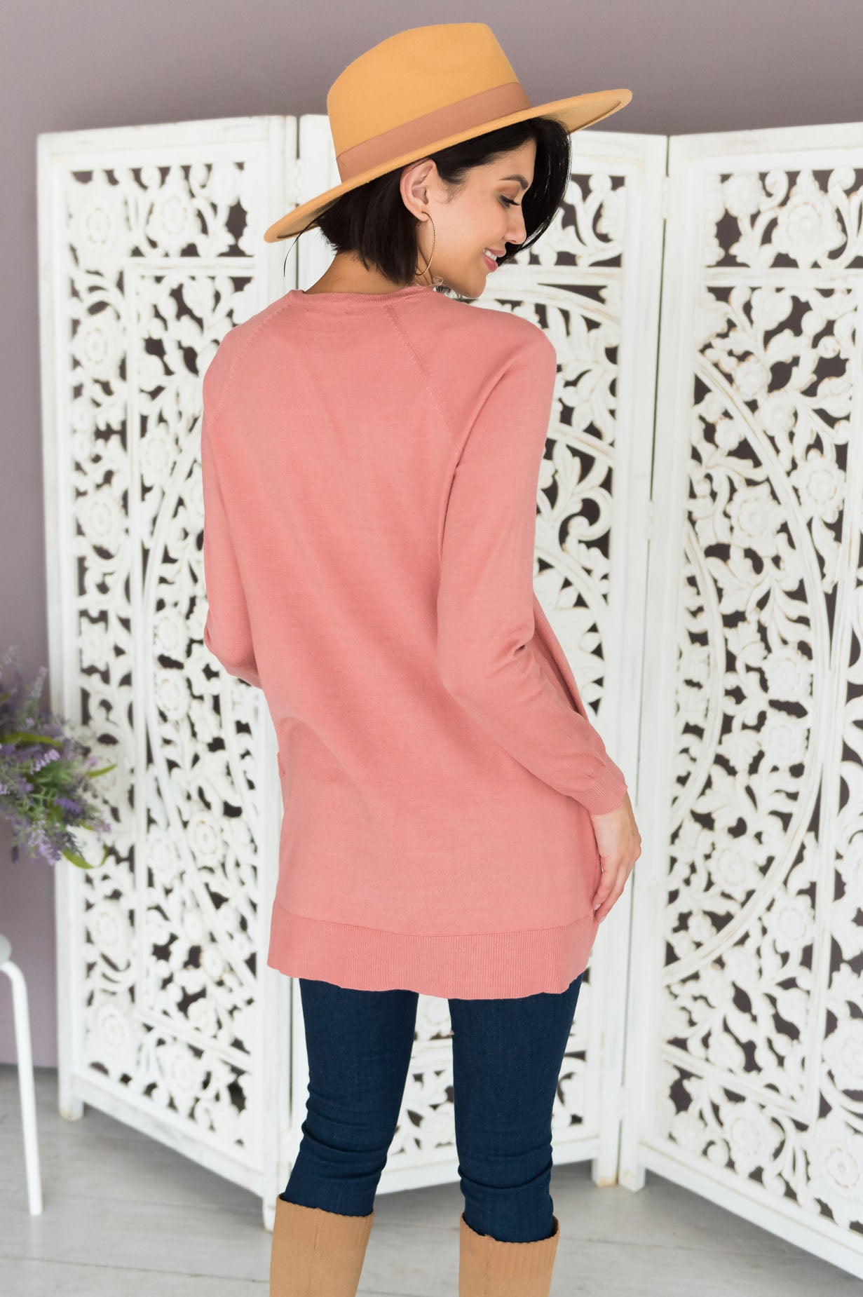 Keep Me Stylish Modest Front Pocket Cardigan Modest Dresses vendor-unknown 