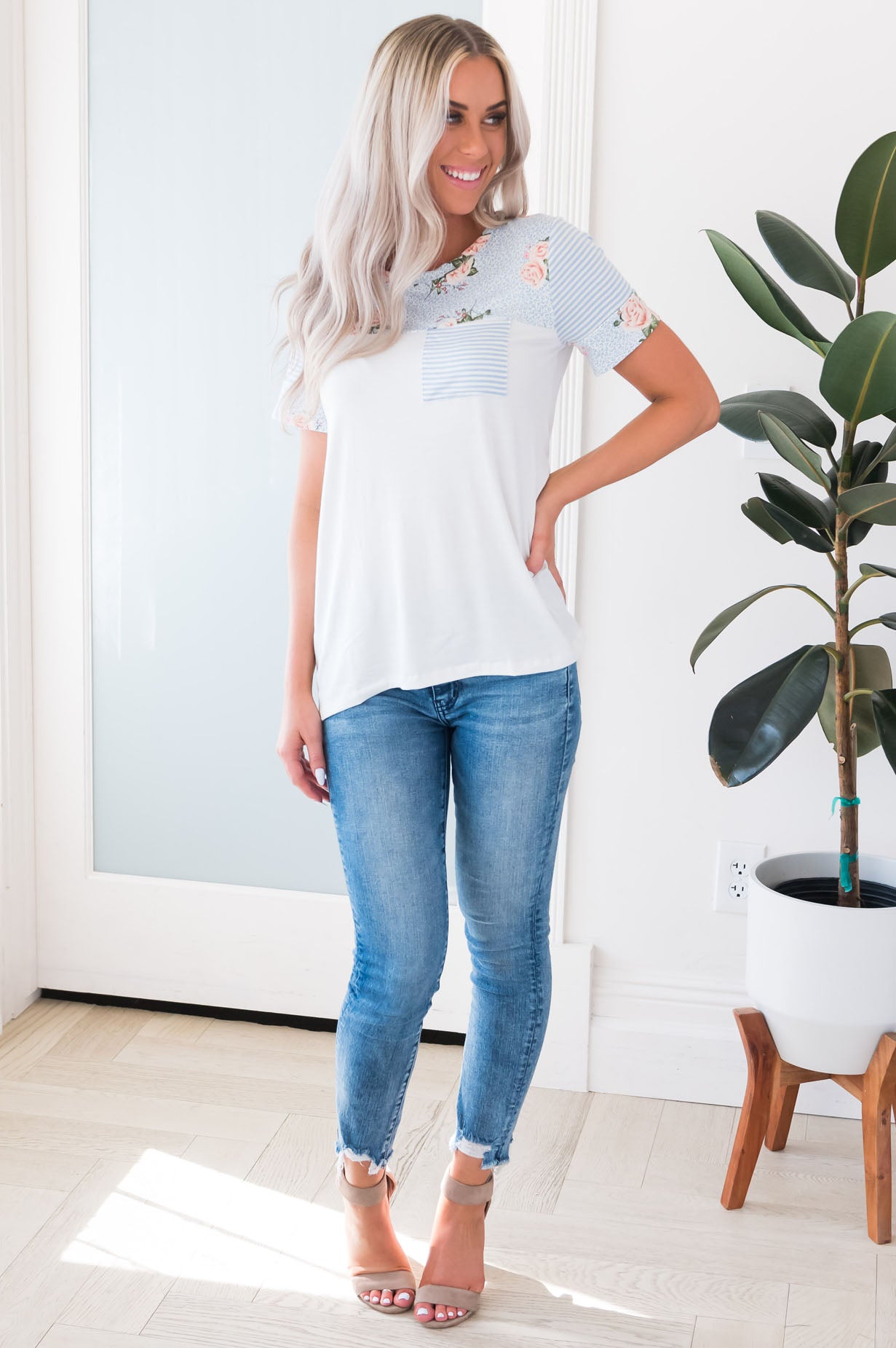 Spreading Joy Everywhere Modest Top NeeSee's Dresses 