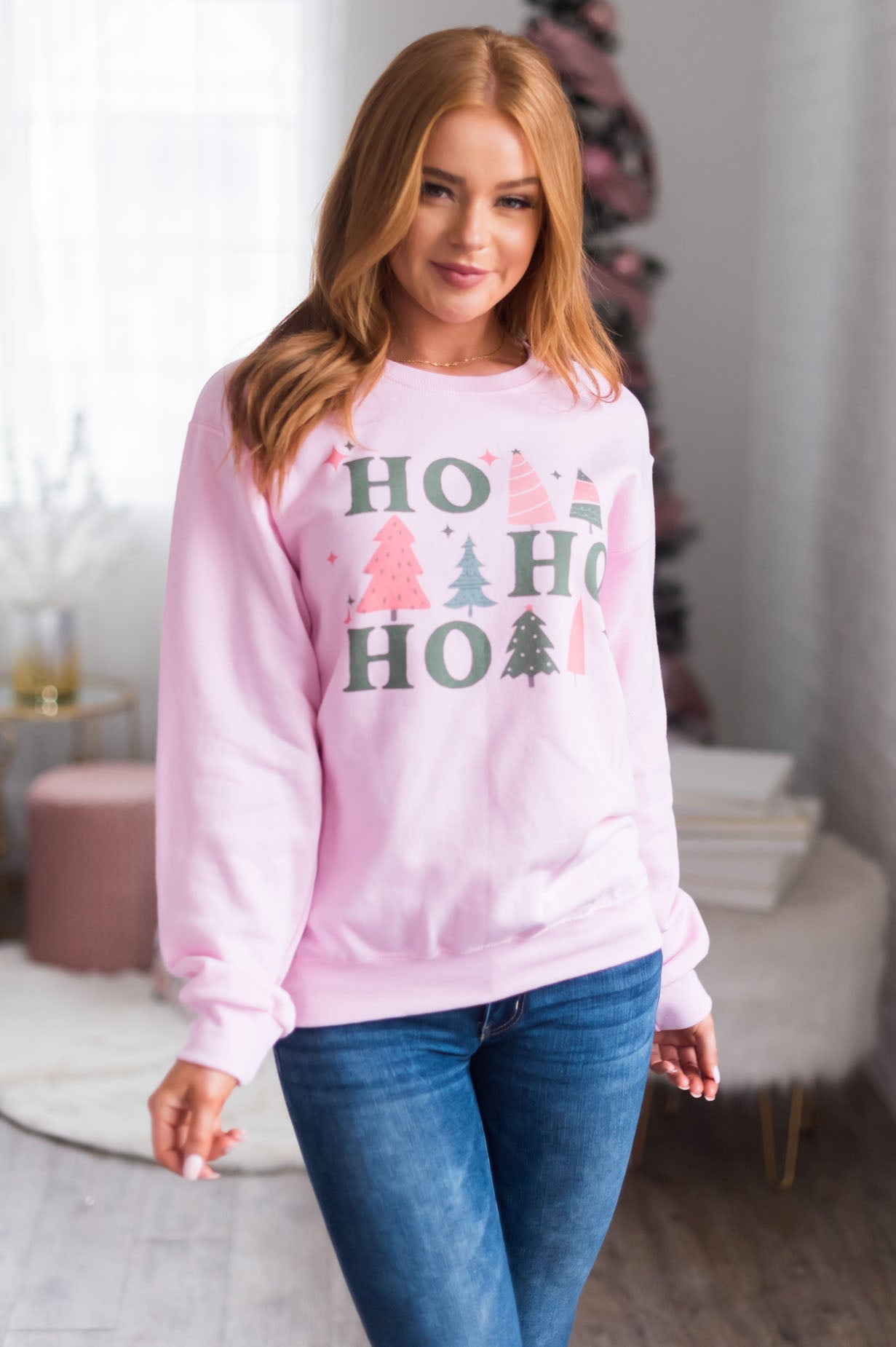 Happy Ho Ho Ho Modest Sweatshirt Modest Dresses vendor-unknown 