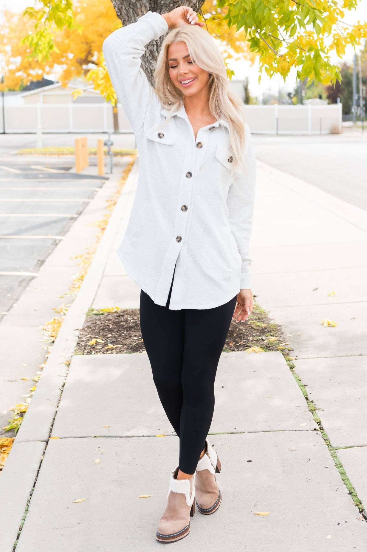 Bundled Up Modest Shacket Modest Dresses vendor-unknown 