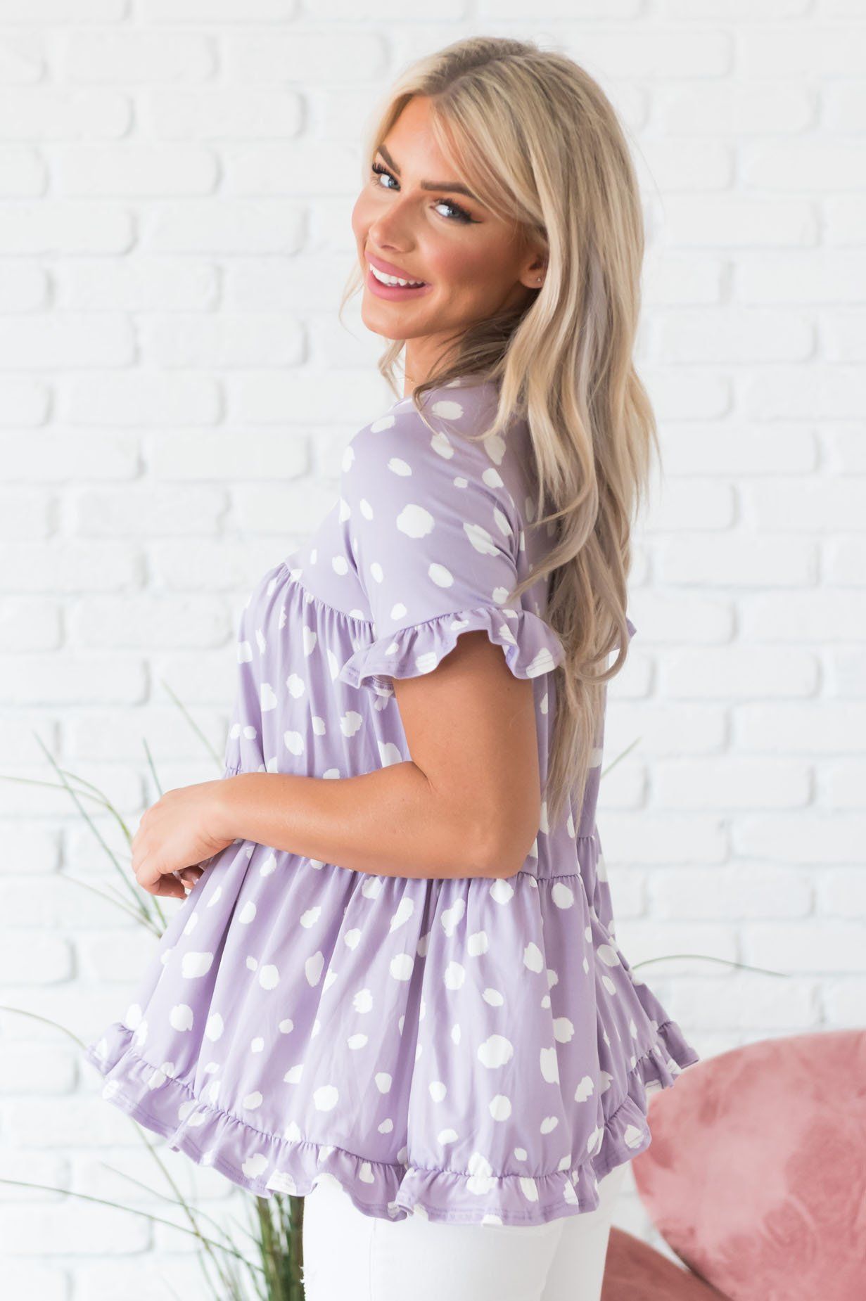 Easily Spotted Modest Babydoll Blouse Modest Dresses vendor-unknown 