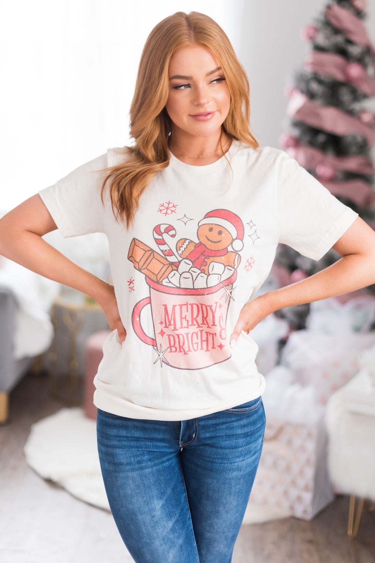 All Things Christmas Modest Graphic Tee Modest Dresses vendor-unknown 