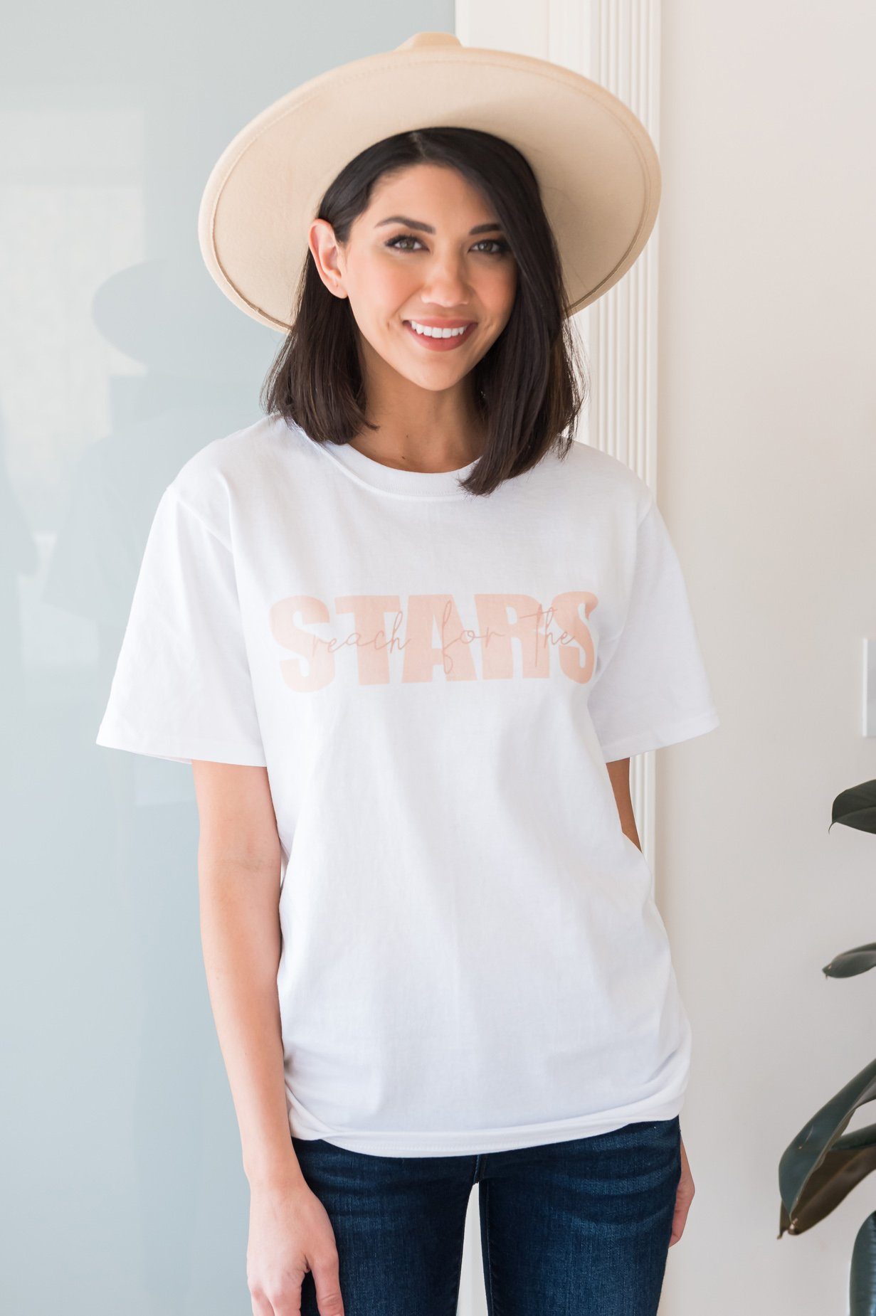 Reach For The Stars Graphic Tee Modest Dresses vendor-unknown 