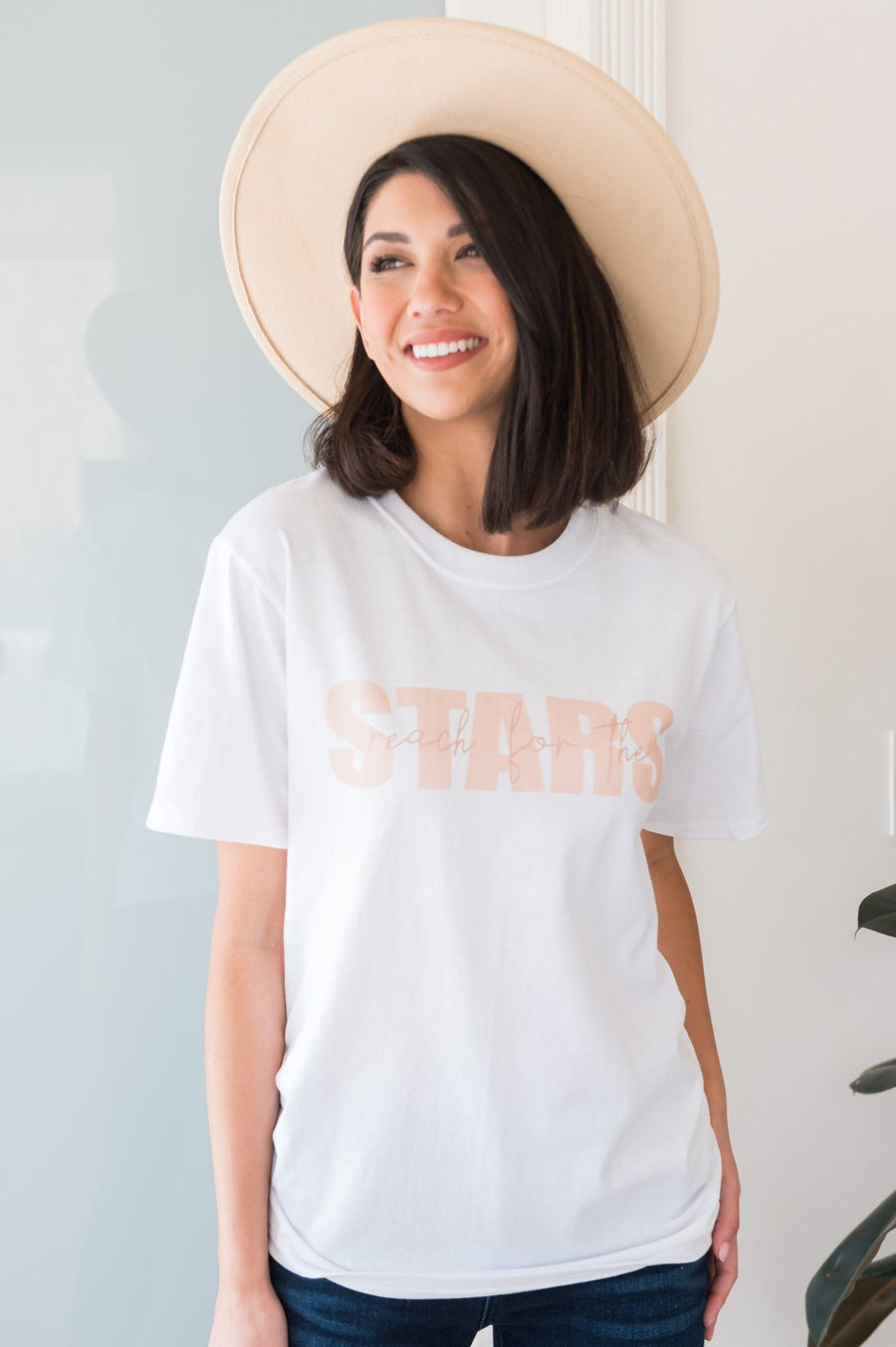 Reach For The Stars Graphic Tee Modest Dresses vendor-unknown 