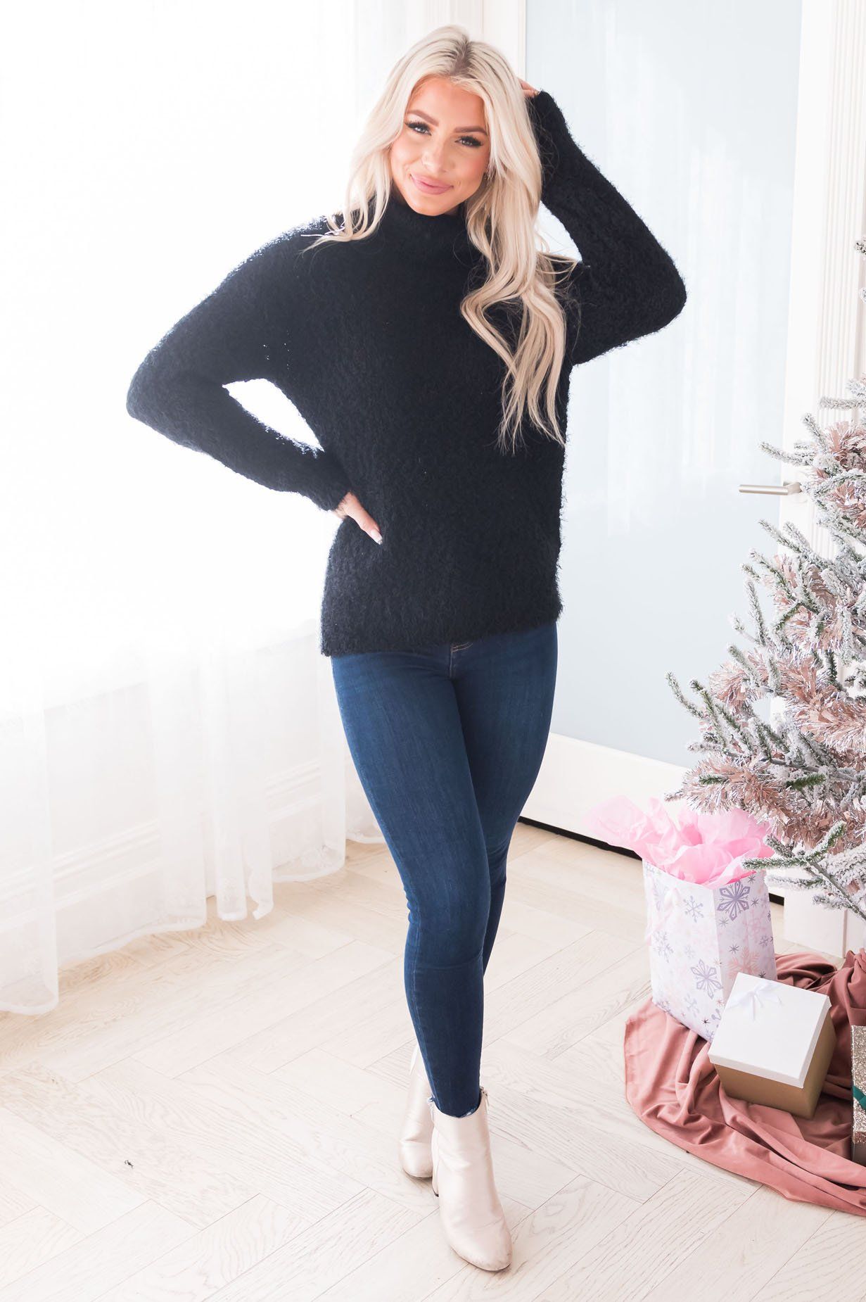 Always Cheerful Modest Sweater Modest Dresses vendor-unknown 