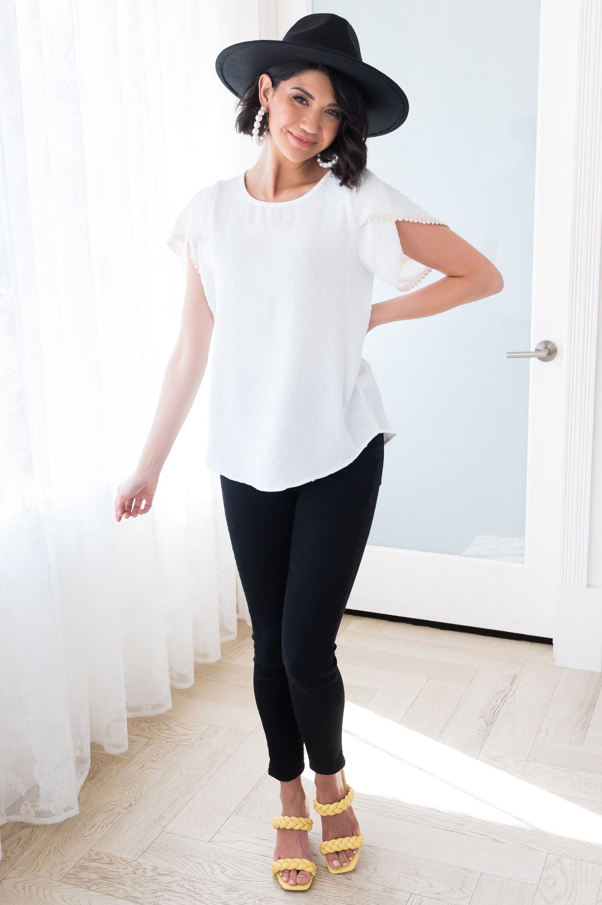 Pretty Pom Pom Modest Top NeeSee's Dresses 