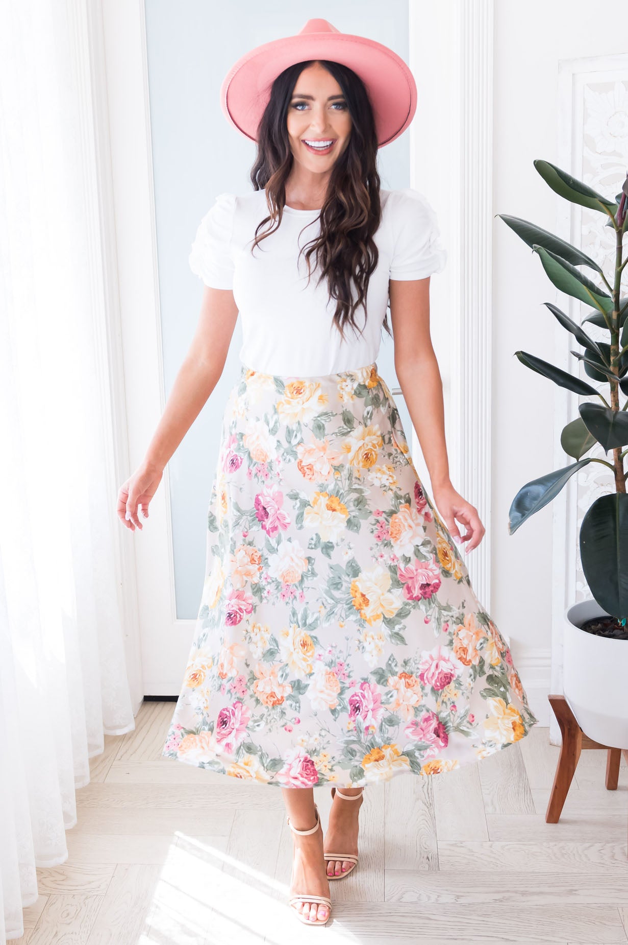 You And Me Modest Satin Skirt Skirts vendor-unknown 