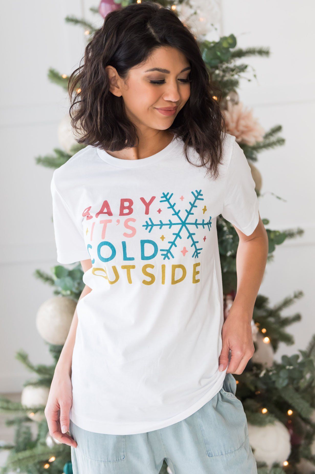 Baby its cold Outside Modest Tee Modest Dresses vendor-unknown 