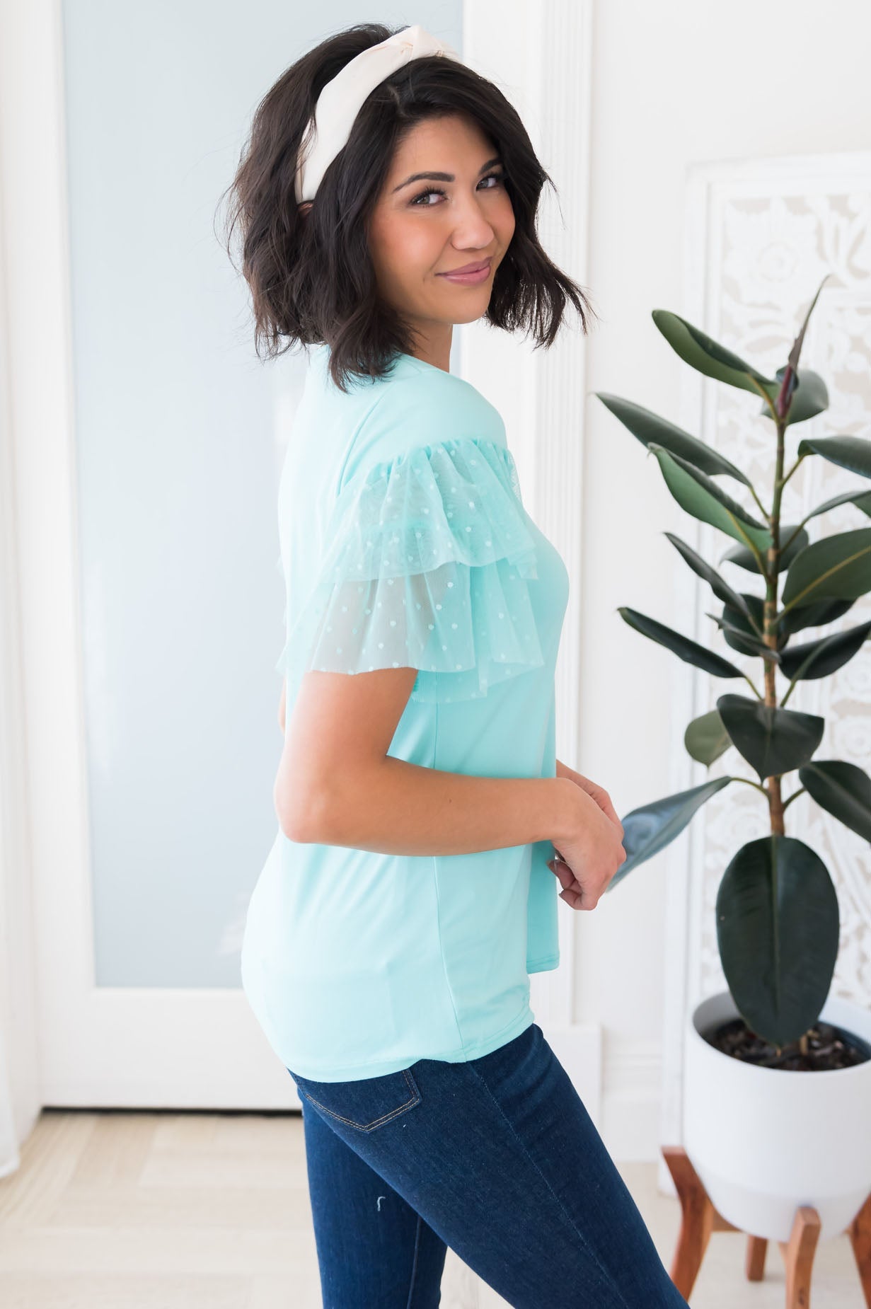 Isn't She Stunning Modest Top Tops vendor-unknown 