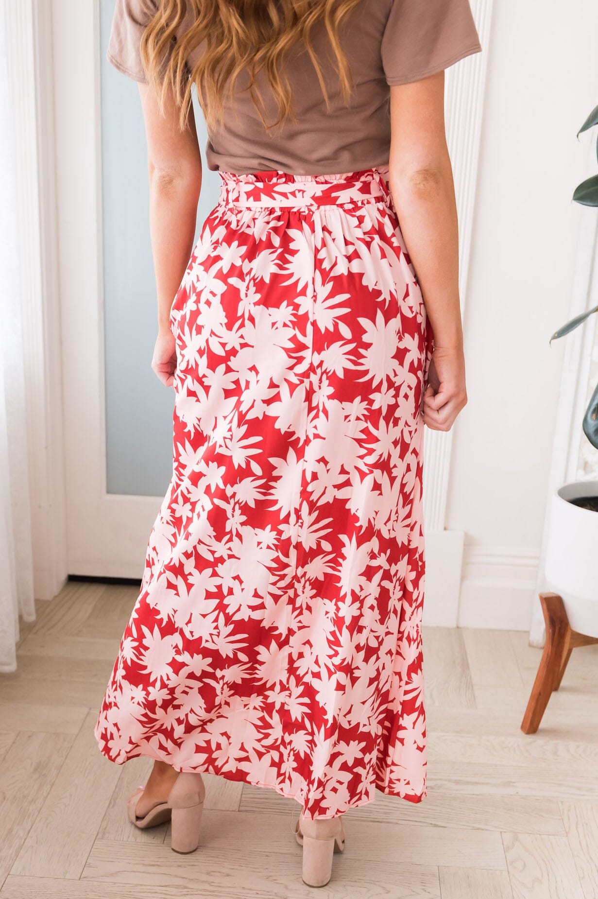 Field of Wildflowers Tie Waist Skirt Modest Dresses vendor-unknown 