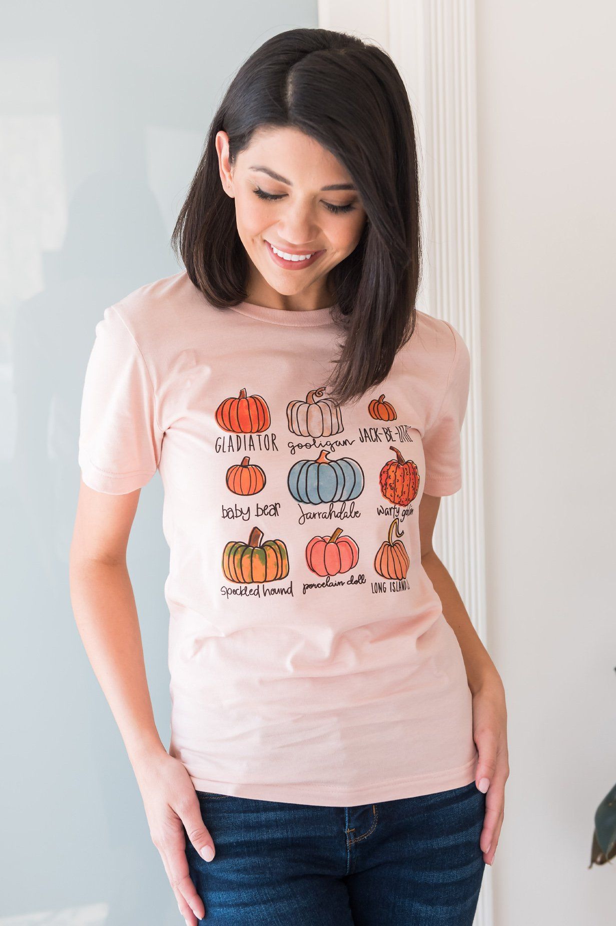 Variety Pumpkin Tee Modest Dresses vendor-unknown 