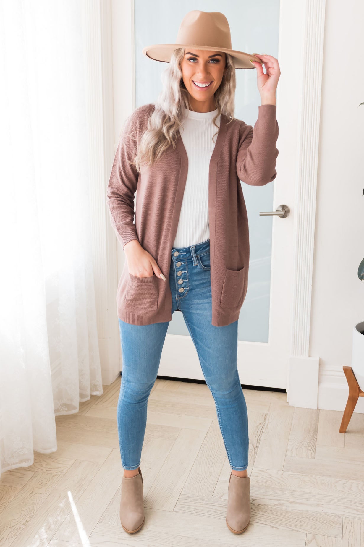 Casually Cool Modest Pocket Cardigan Modest Dresses vendor-unknown 