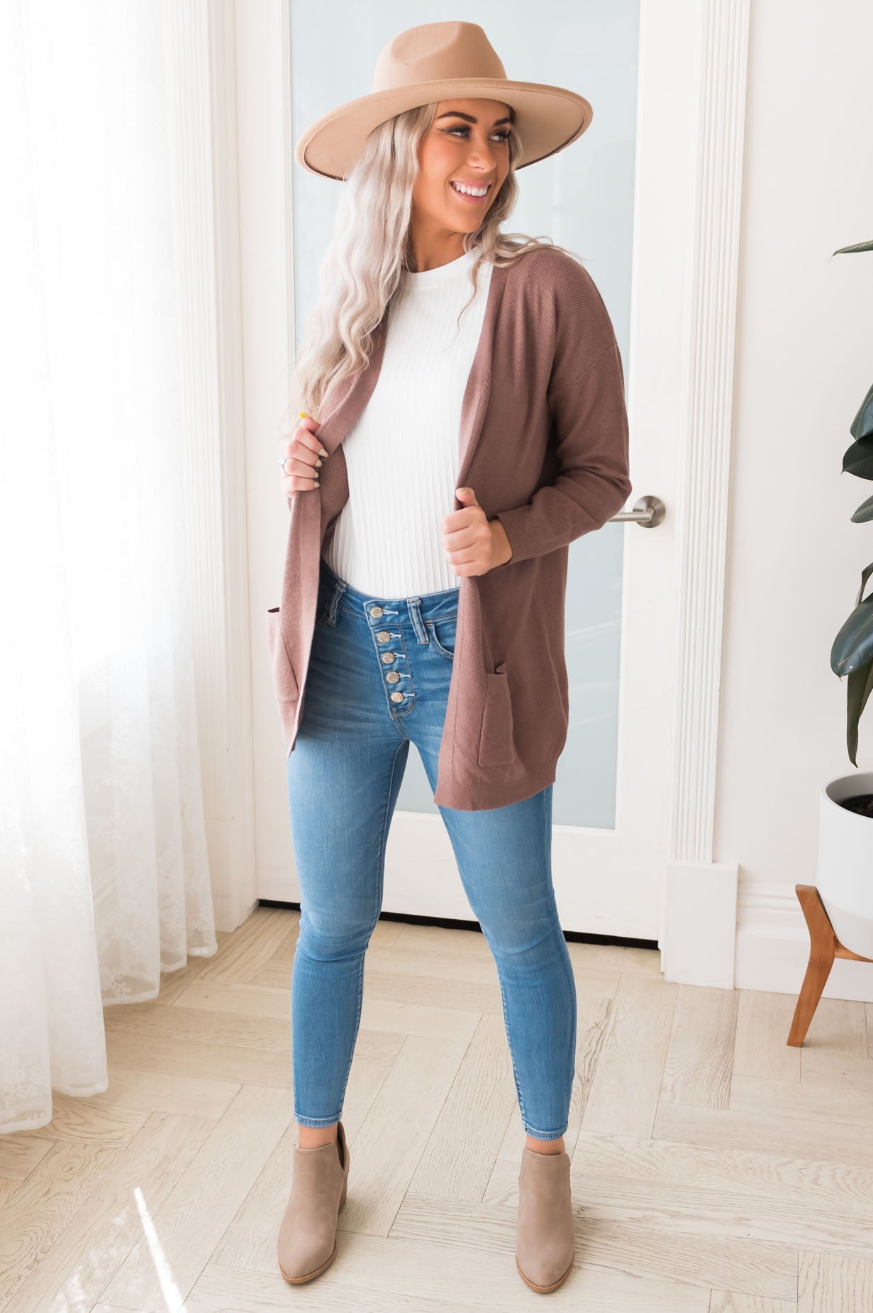 Casually Cool Modest Pocket Cardigan Modest Dresses vendor-unknown 