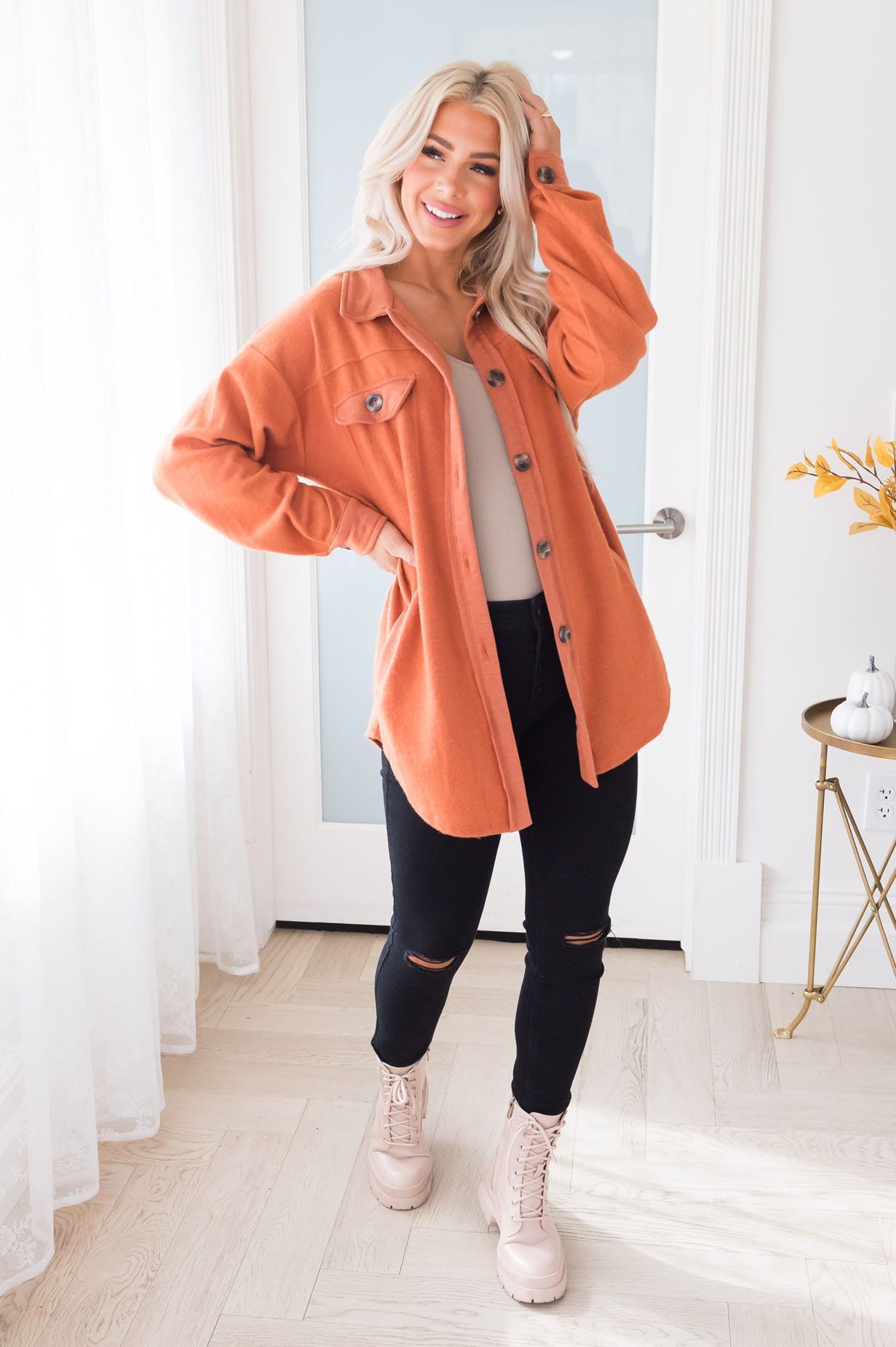 Bundled Up Modest Shacket Modest Dresses vendor-unknown 