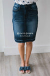 Dark Indigo Denim Skirt NEW vendor-unknown