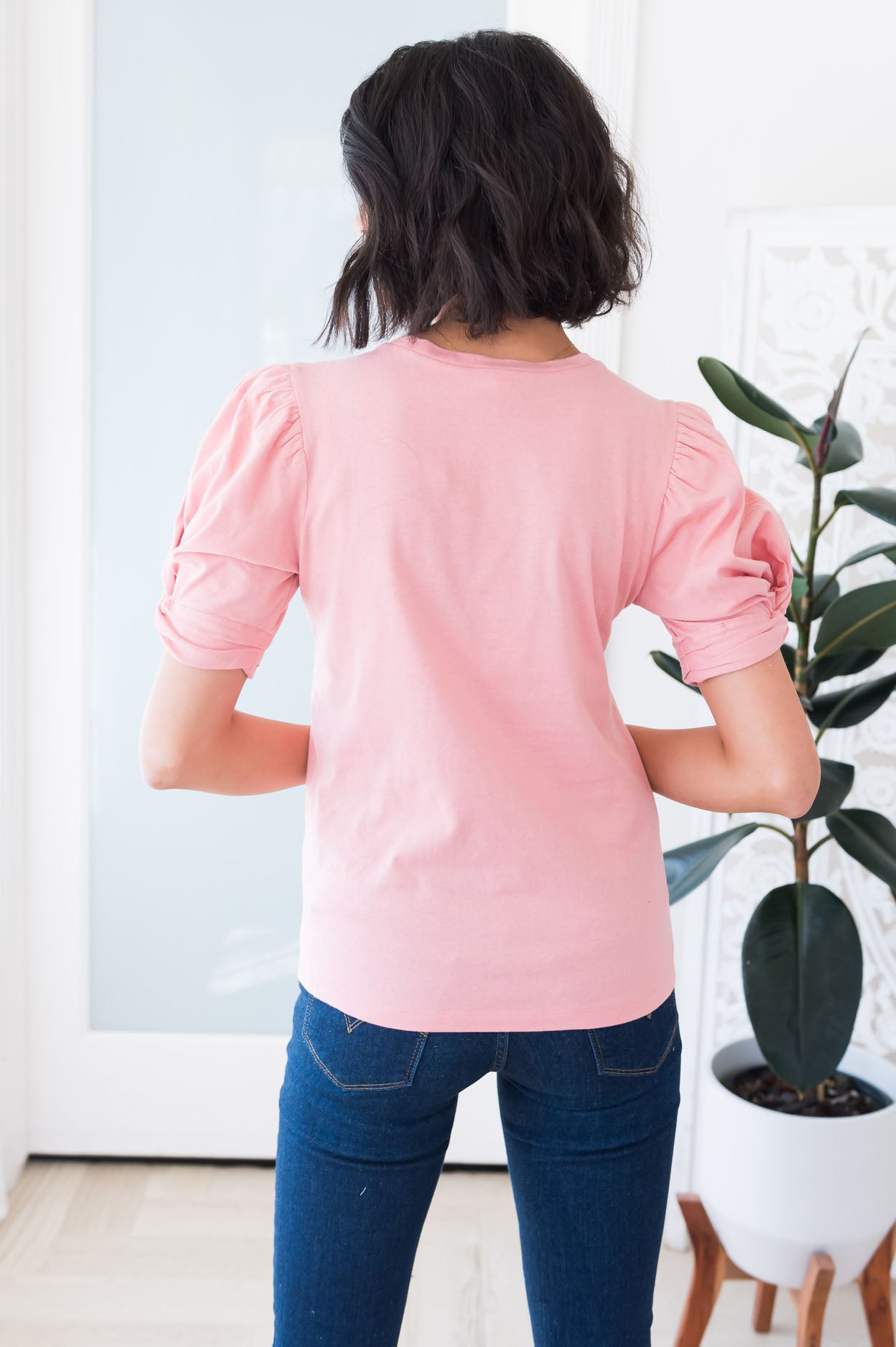 Lovely Skies Modest Puff Sleeve Top Modest Dresses vendor-unknown 