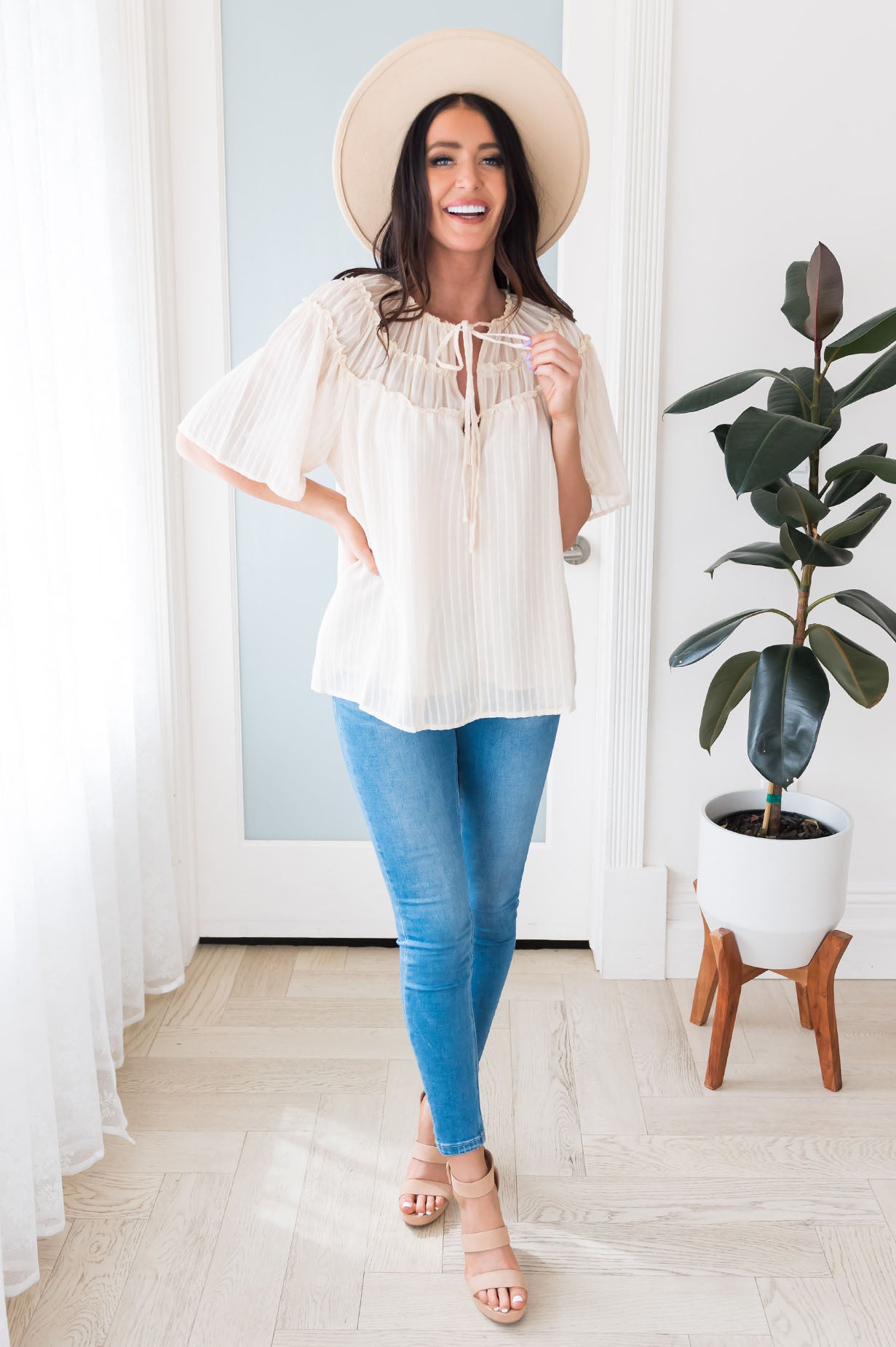 Ready For Fun Modest Blouse Tops vendor-unknown 