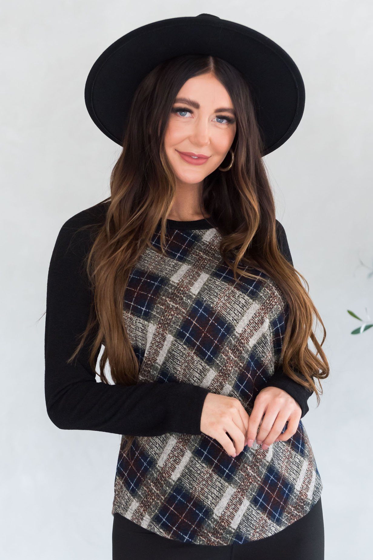 Polished Glam Modest Blouse Tops vendor-unknown 