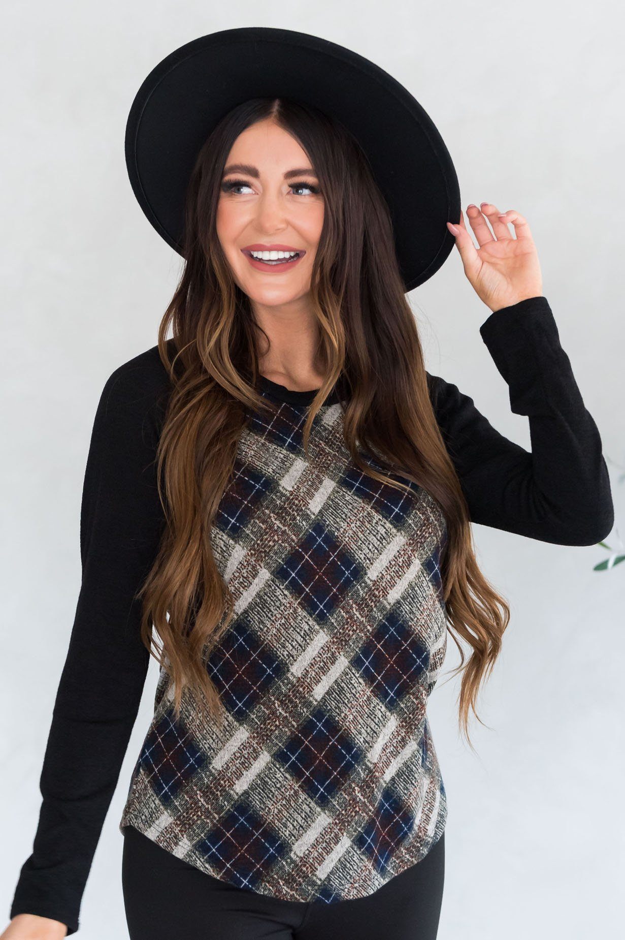 Polished Glam Modest Blouse Tops vendor-unknown 