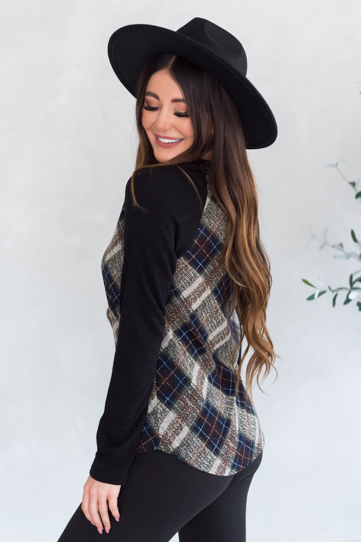 Polished Glam Modest Blouse Tops vendor-unknown 