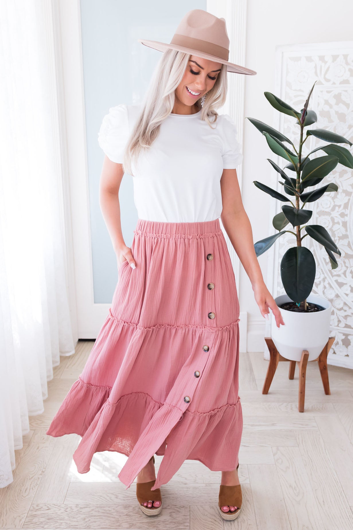 It's A Girls Day Modest Maxi Skirt Skirts vendor-unknown 