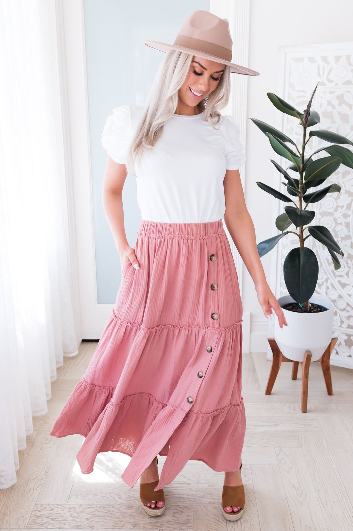 It's A Girls Day Modest Maxi Skirt Skirts vendor-unknown 