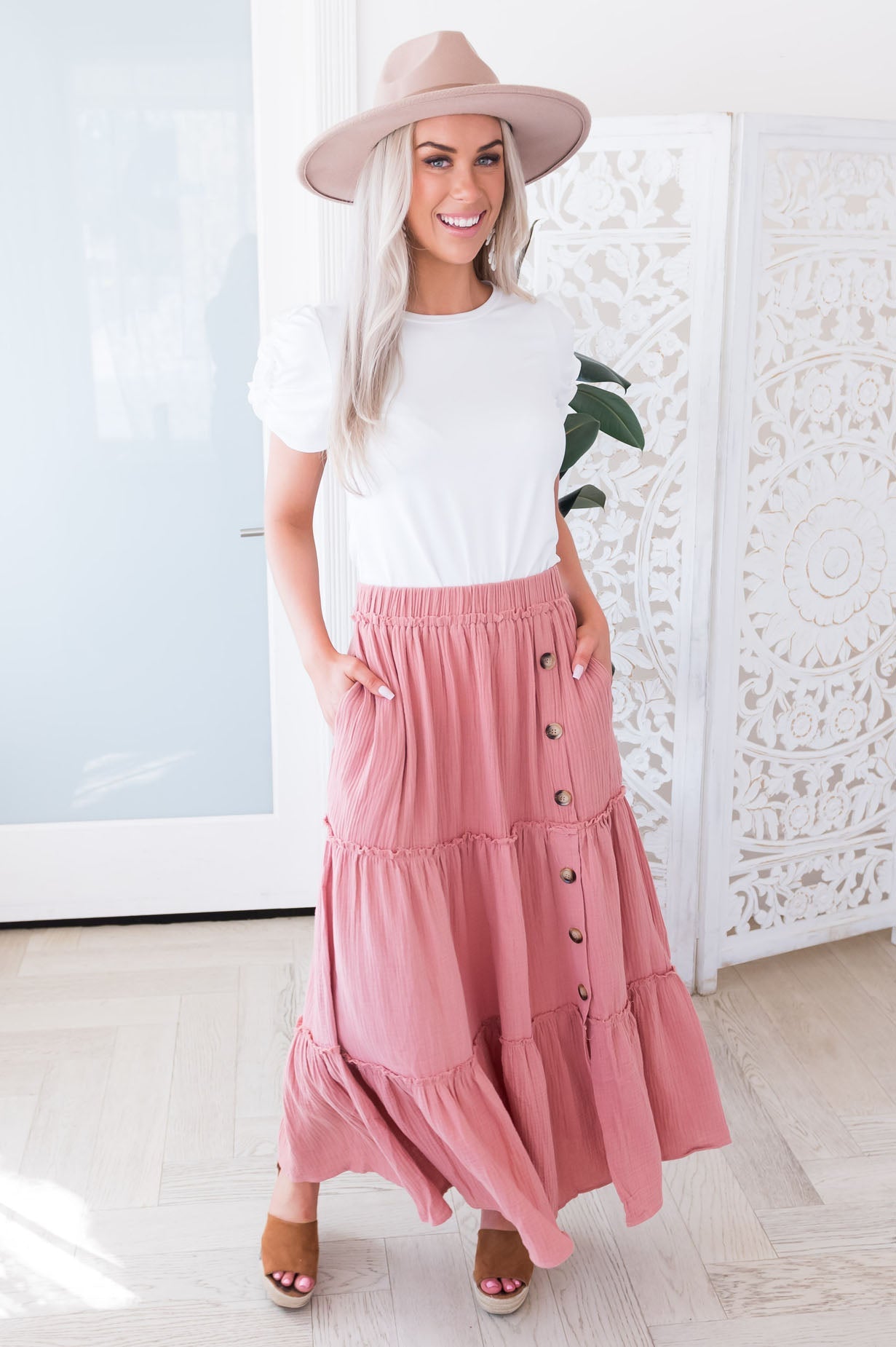 It's A Girls Day Modest Maxi Skirt Skirts vendor-unknown 