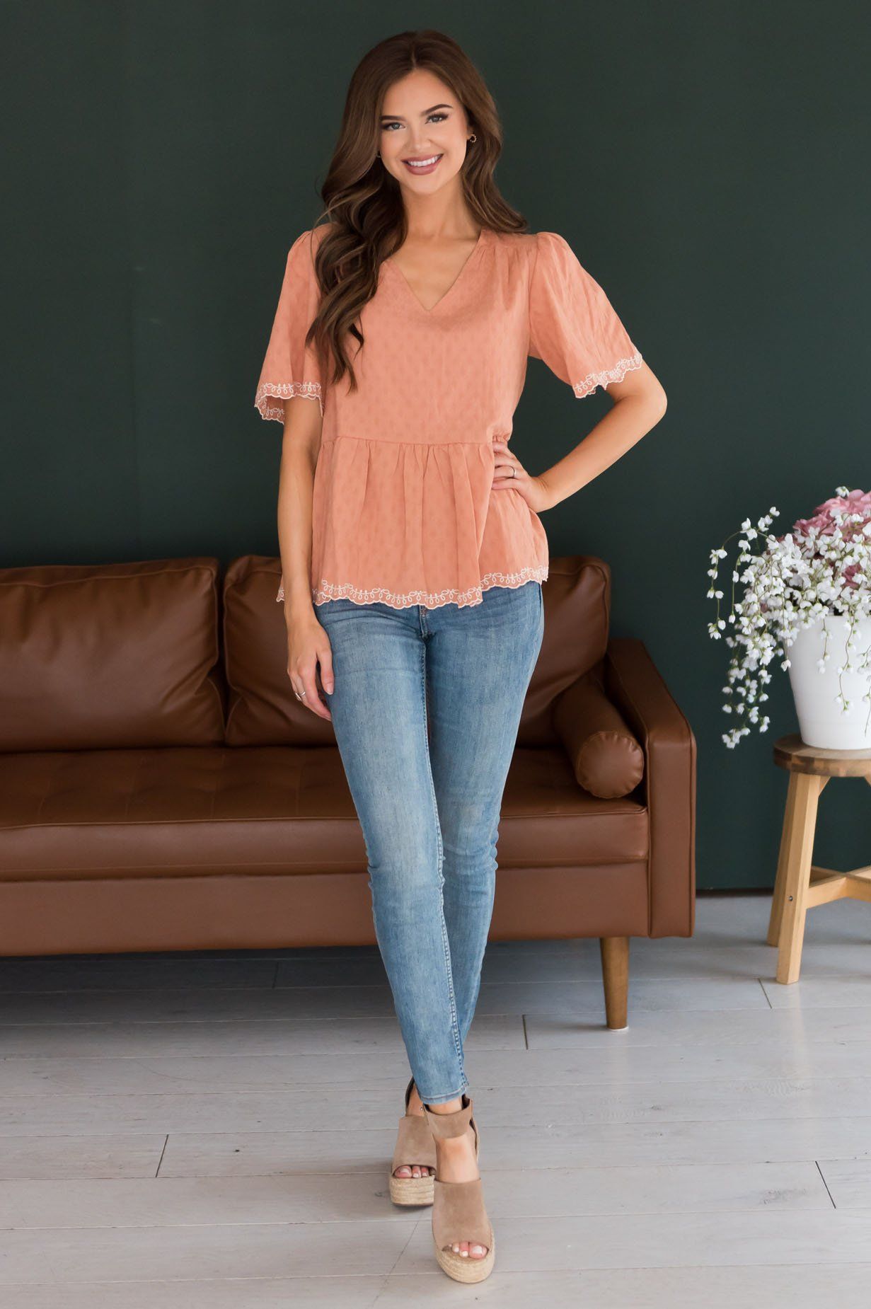 All Is Well Modest Babydoll Top Tops vendor-unknown 