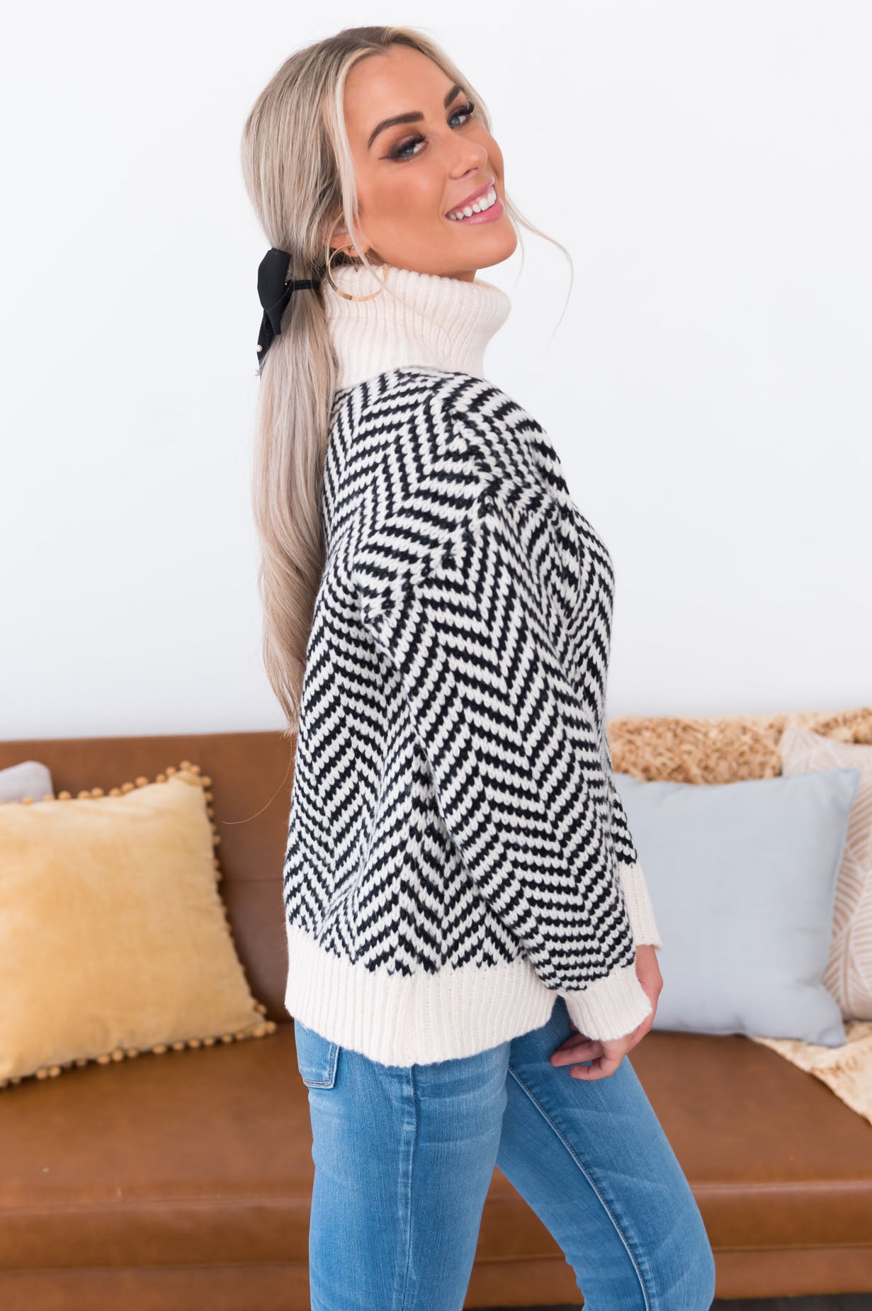 Next Up, Fall Modest Chevron Sweater Tops vendor-unknown 