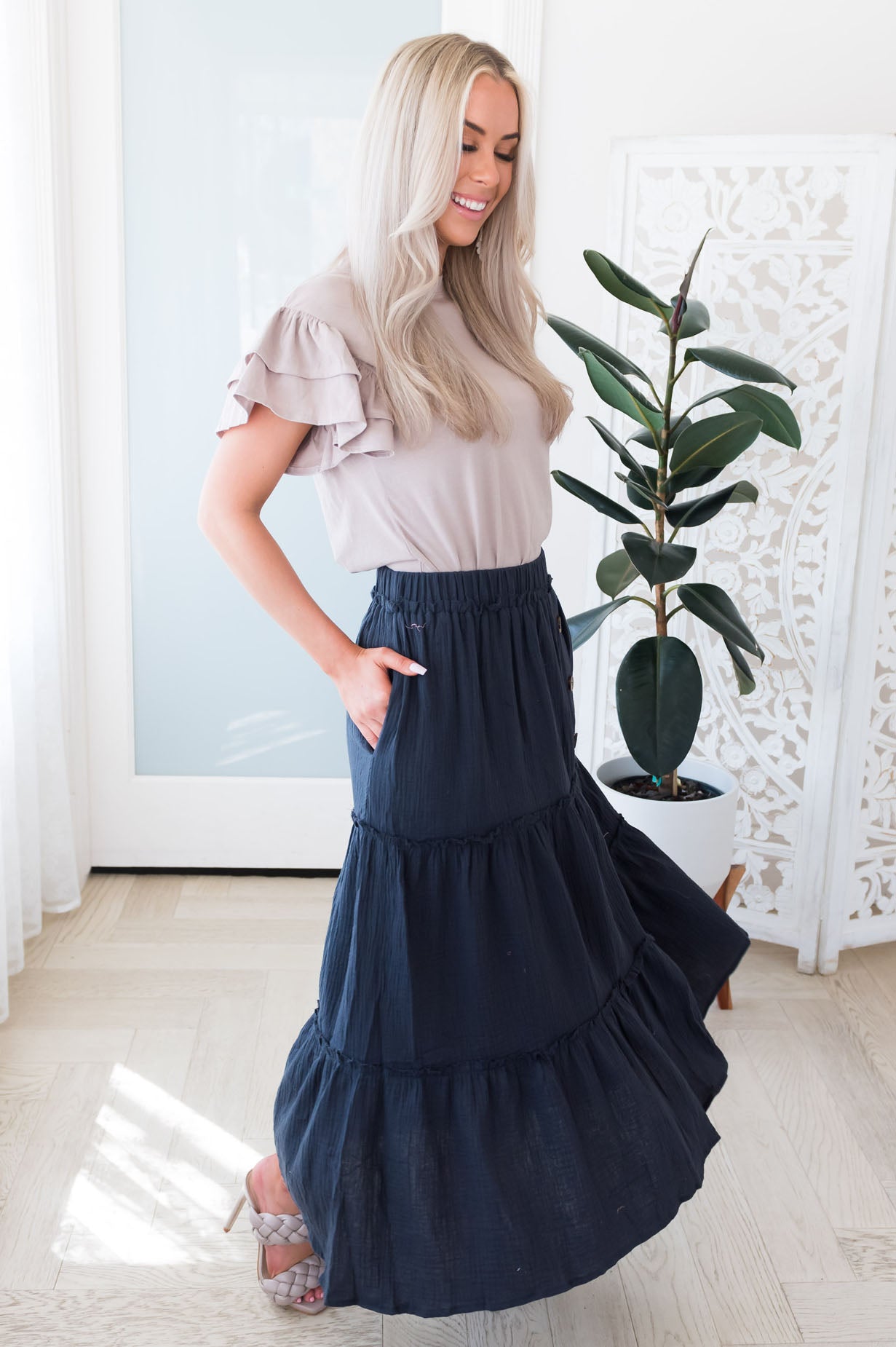 It's A Girls Day Modest Maxi Skirt Skirts vendor-unknown 