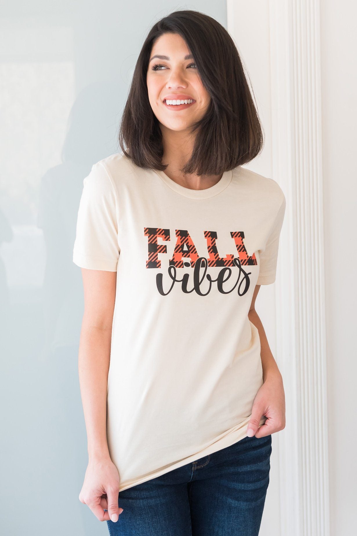 Fall Vibes Modest Graphic Tee Modest Dresses vendor-unknown 