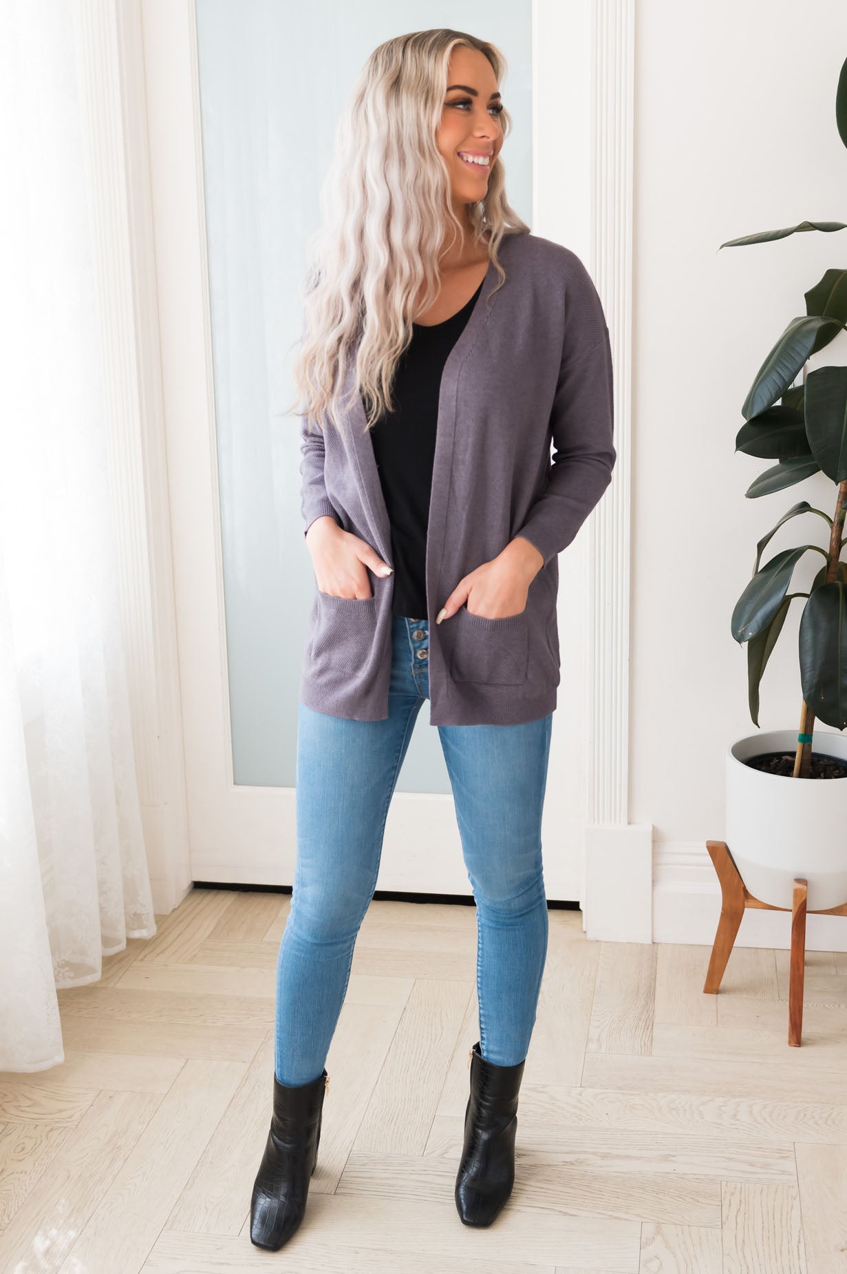 Casually Cool Modest Pocket Cardigan Modest Dresses vendor-unknown 
