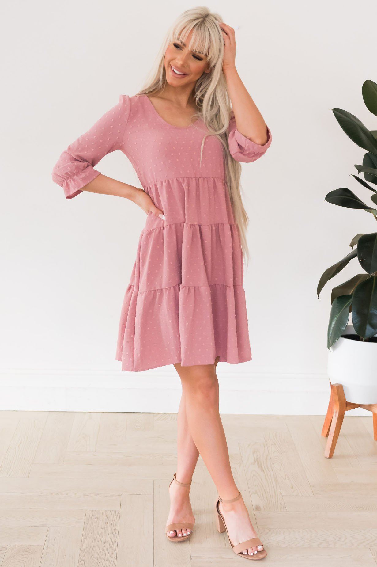 The Auston Swiss Dot Modest Dresses vendor-unknown 