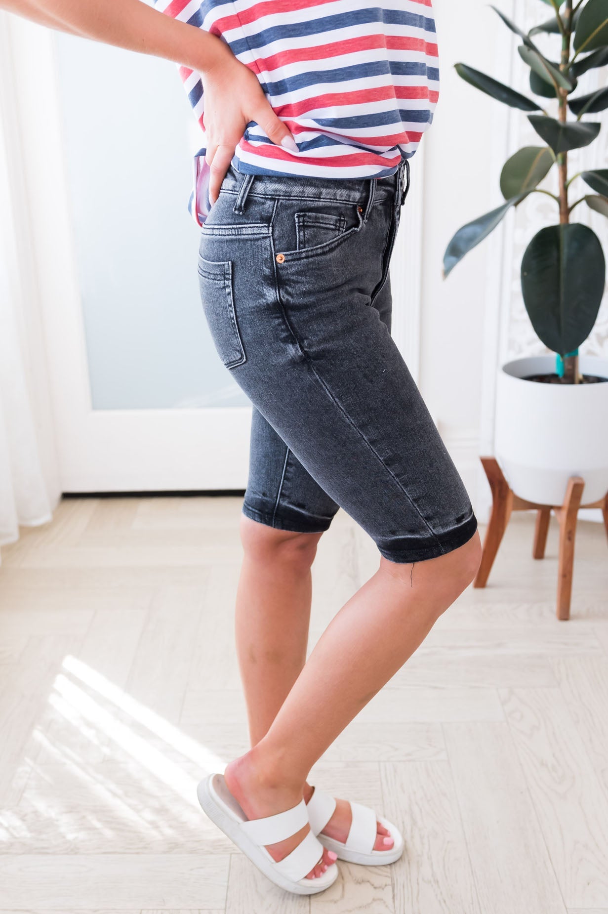 Low Tide High Rise Bermuda Shorts Modest Dresses vendor-unknown 