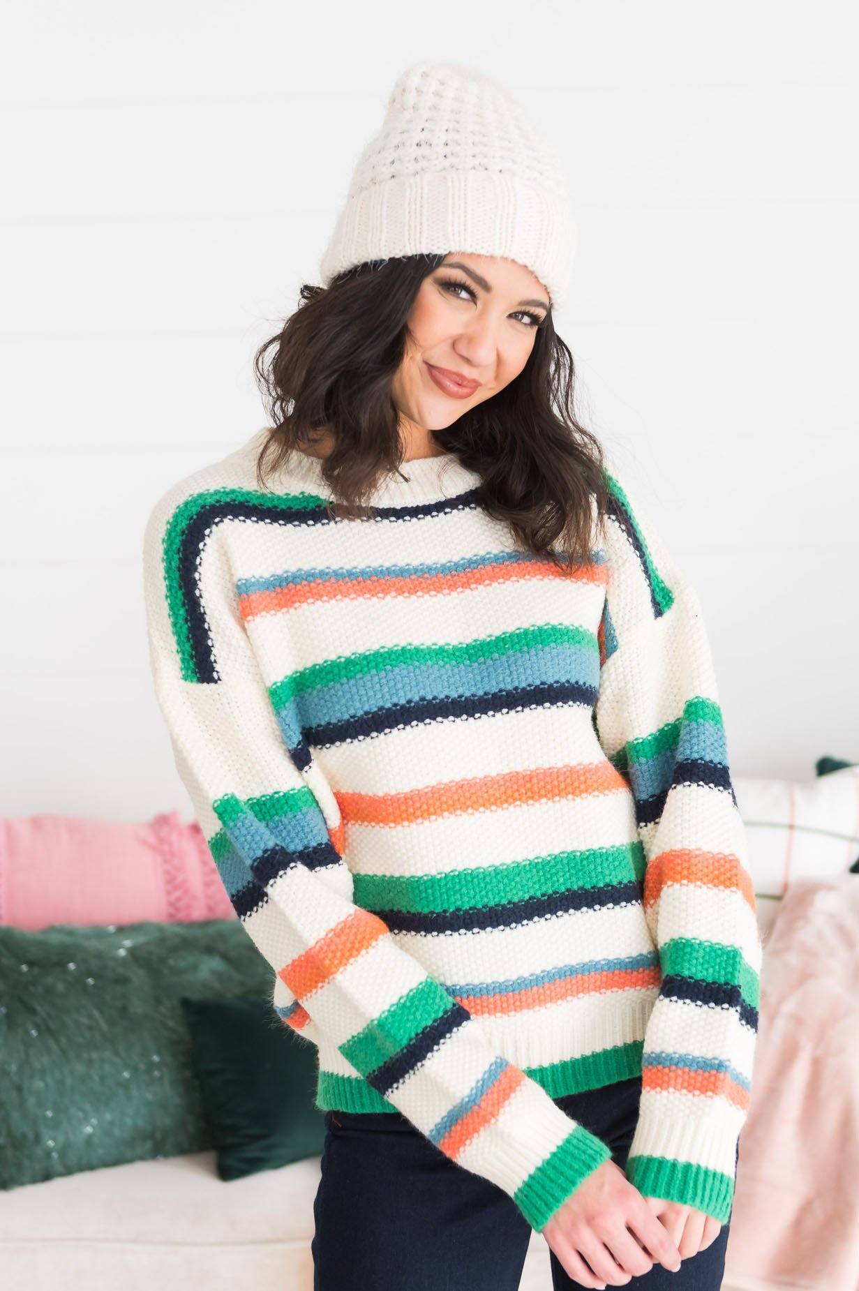 That Perfect Moment Modest Sweater Tops vendor-unknown 