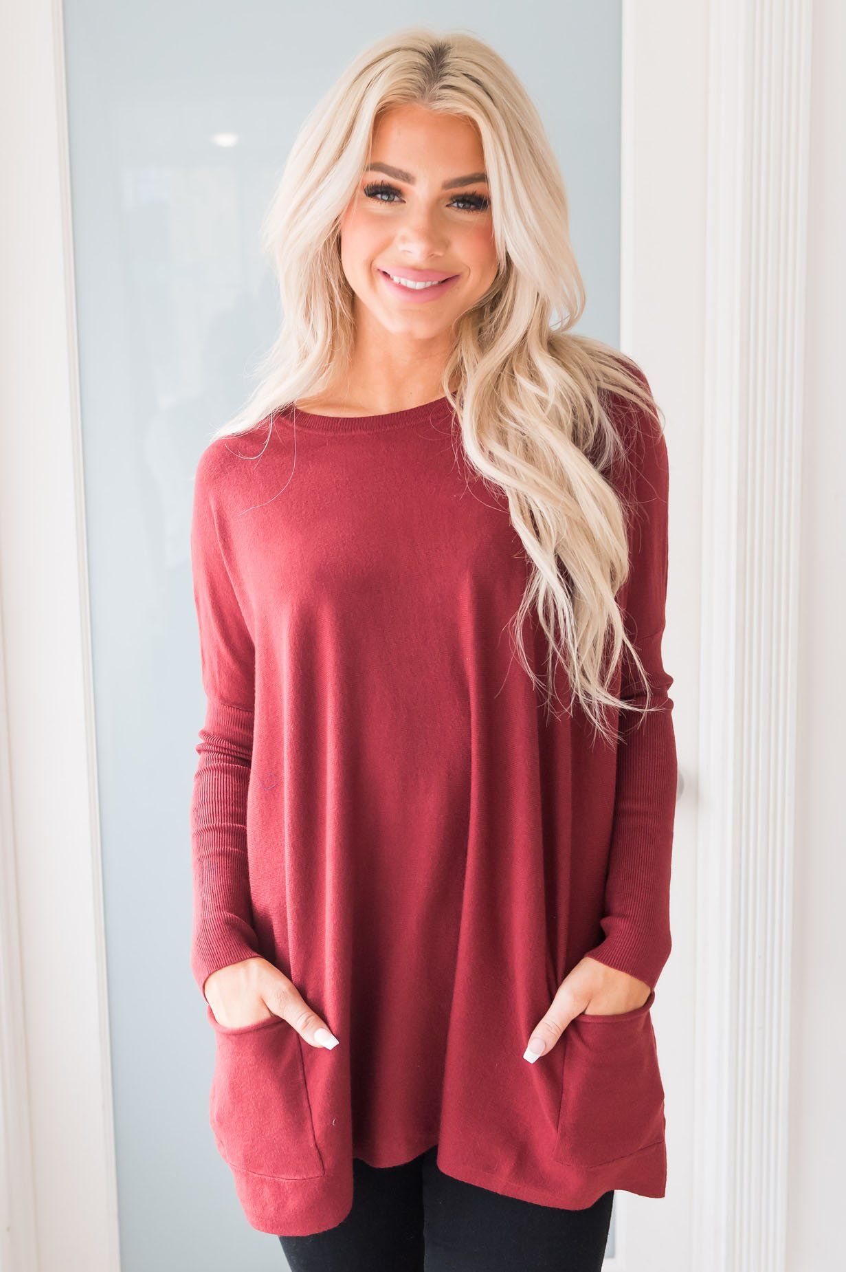 Casual Chic Modest Oversize Sweater Tops vendor-unknown 