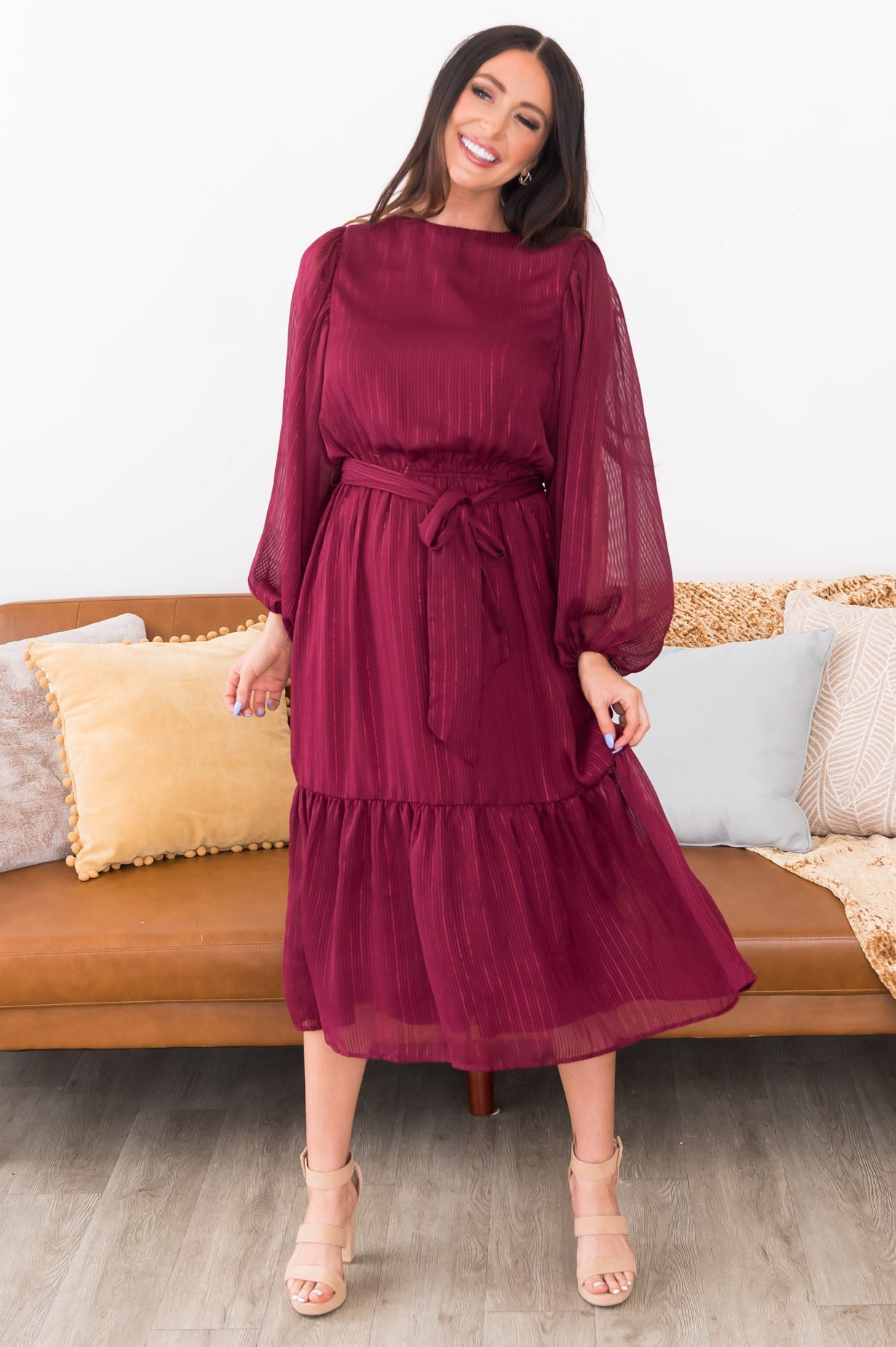 The Maroon Modest Dresses vendor-unknown 