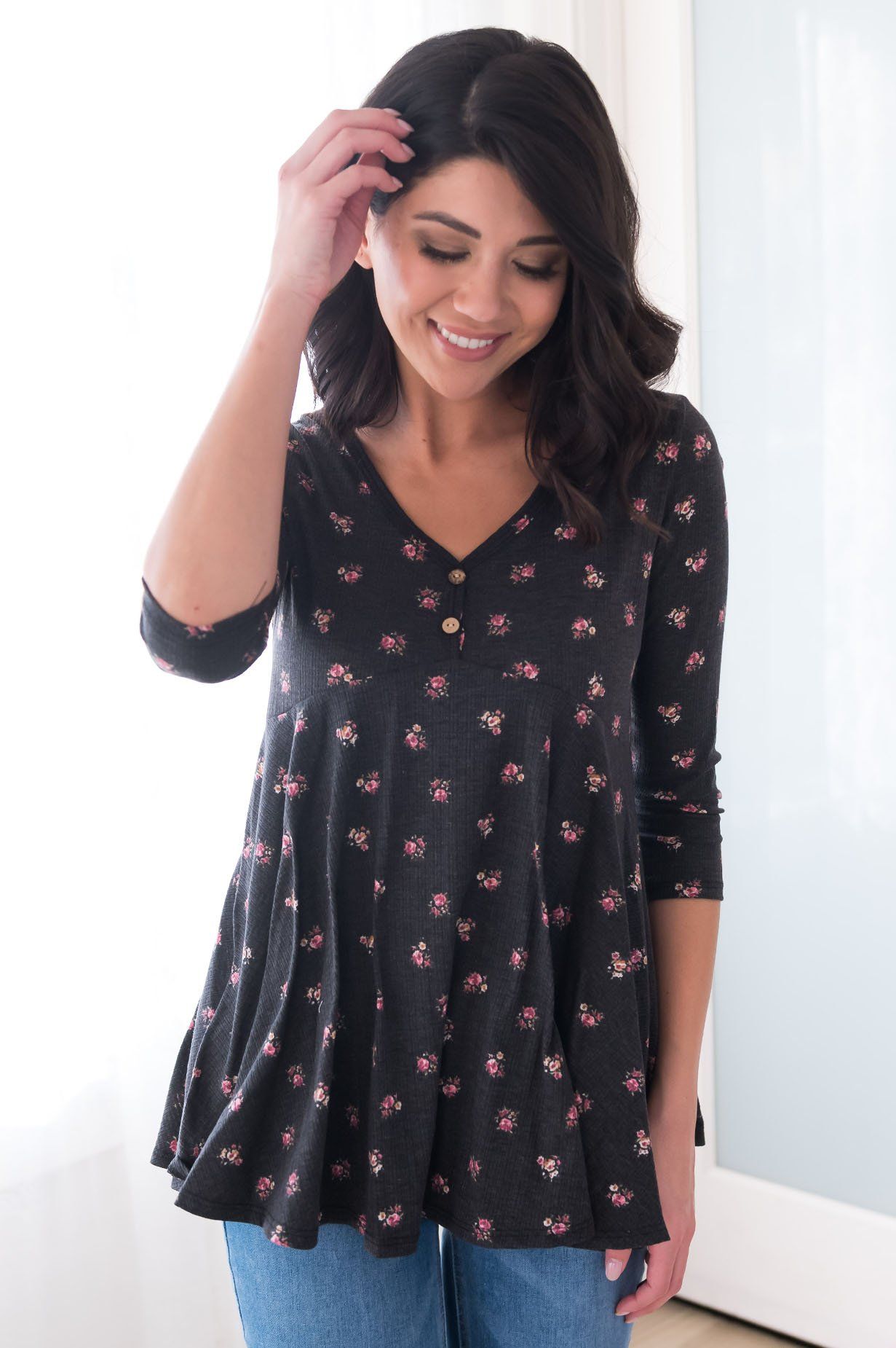 Floral Lullaby Modest Blouse Modest Dresses vendor-unknown 