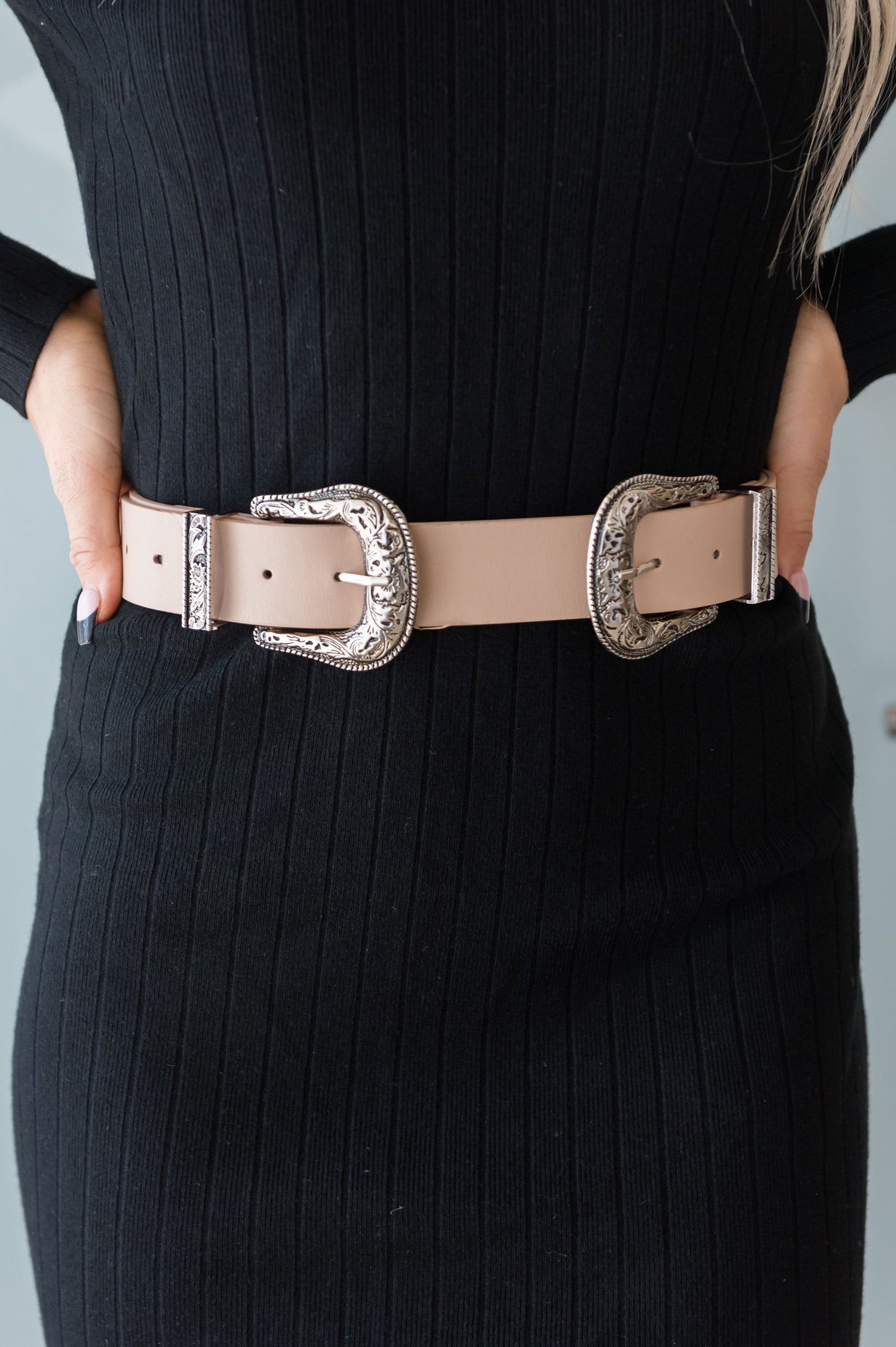Stylish Statement Double Buckle Belt Accessories & Shoes Leto Accessories 