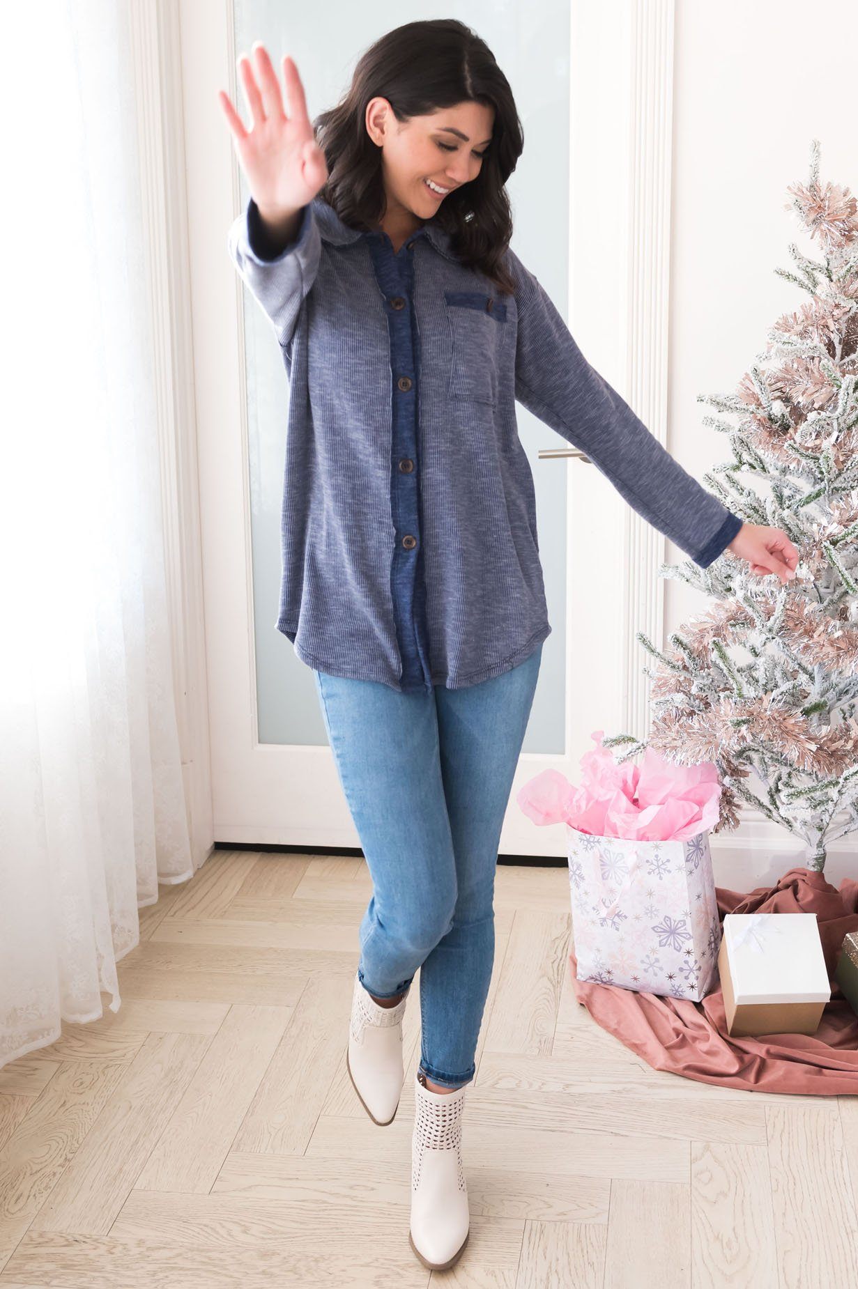 Snow Adorable Modest Shacket Modest Dresses vendor-unknown 