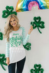 Happy St. Patrick's Day Top Tops vendor-unknown Happy St. Patrick's Day Top - Mint - S
